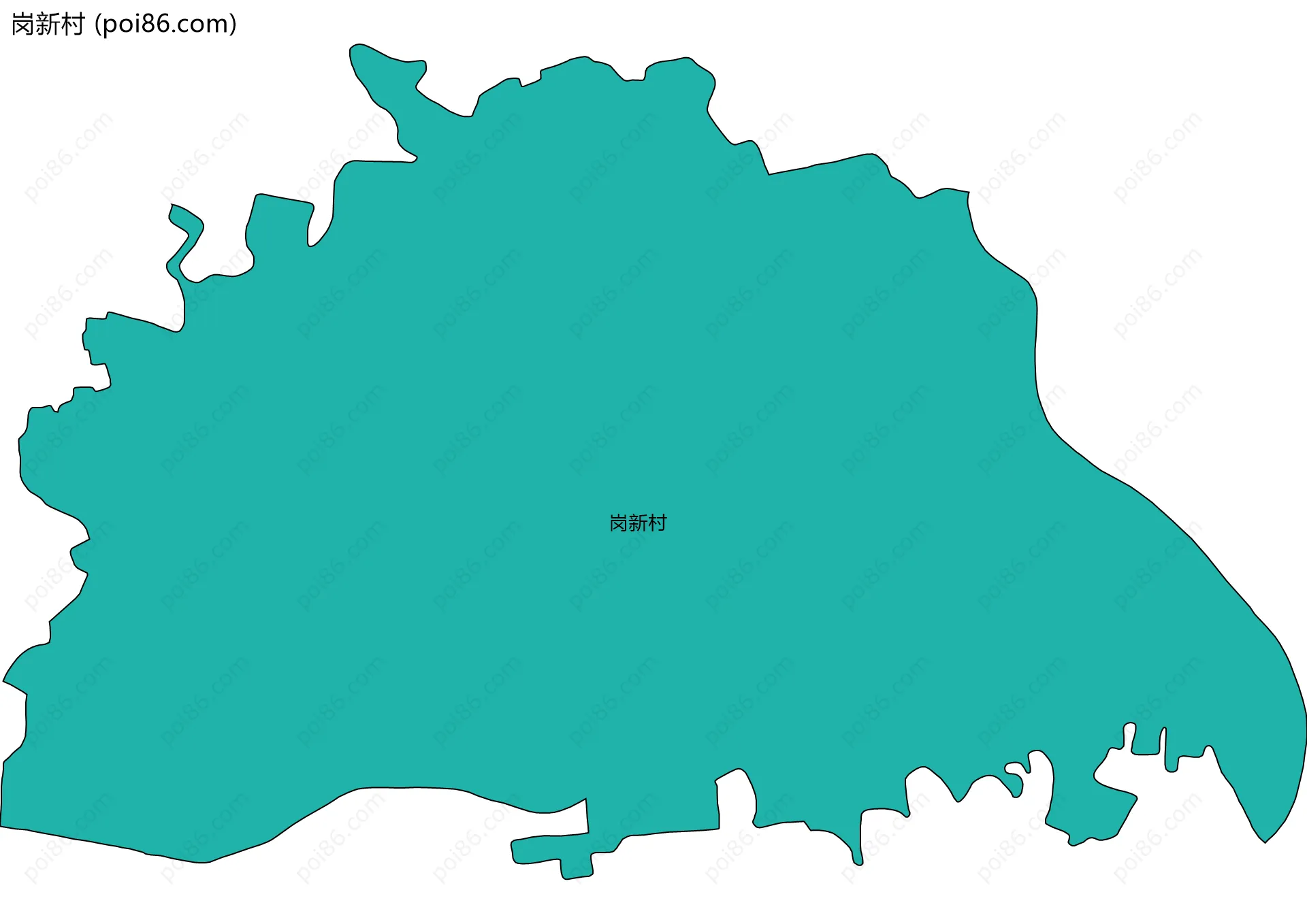 岗新村边界地图