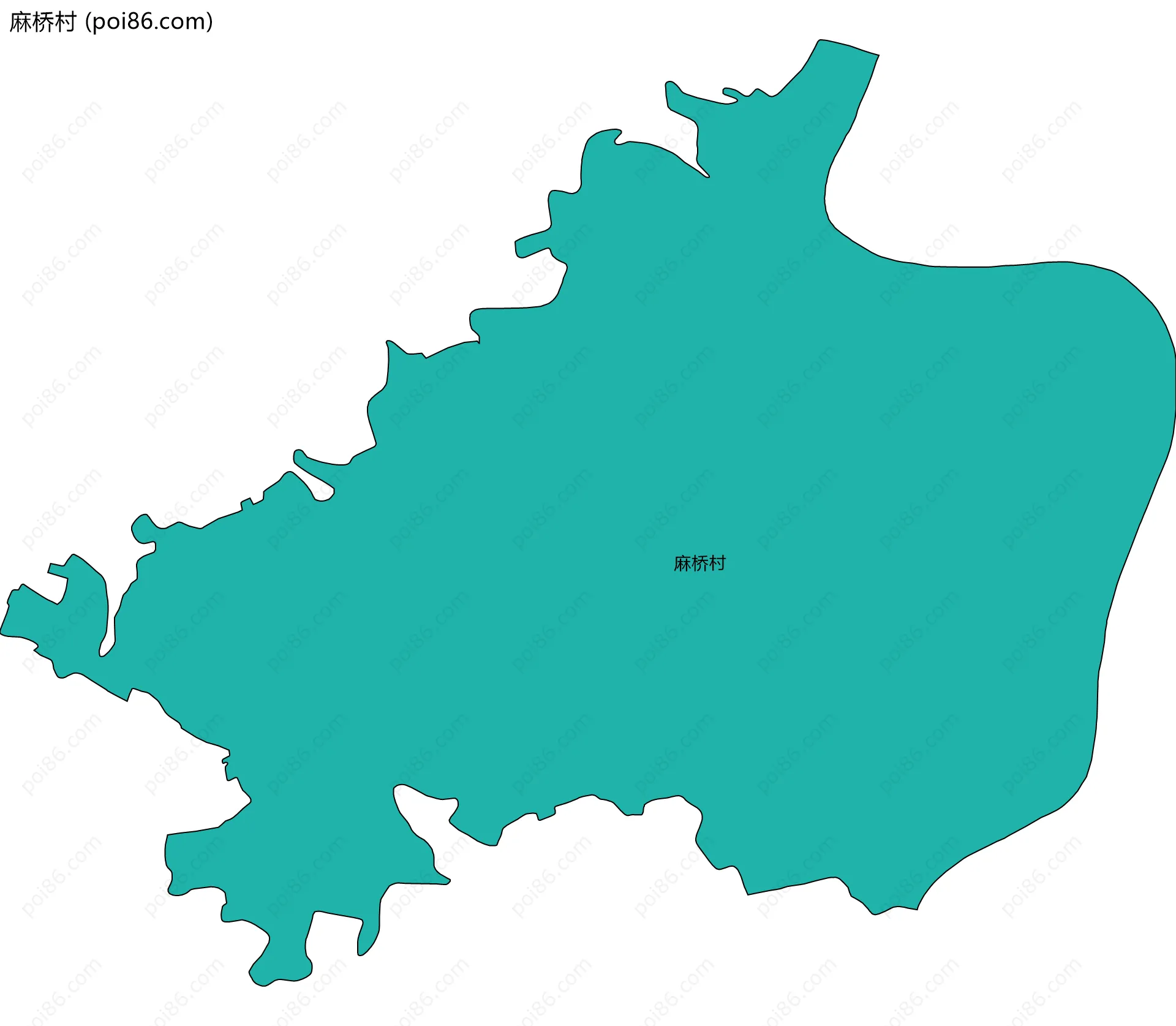 麻桥村边界地图
