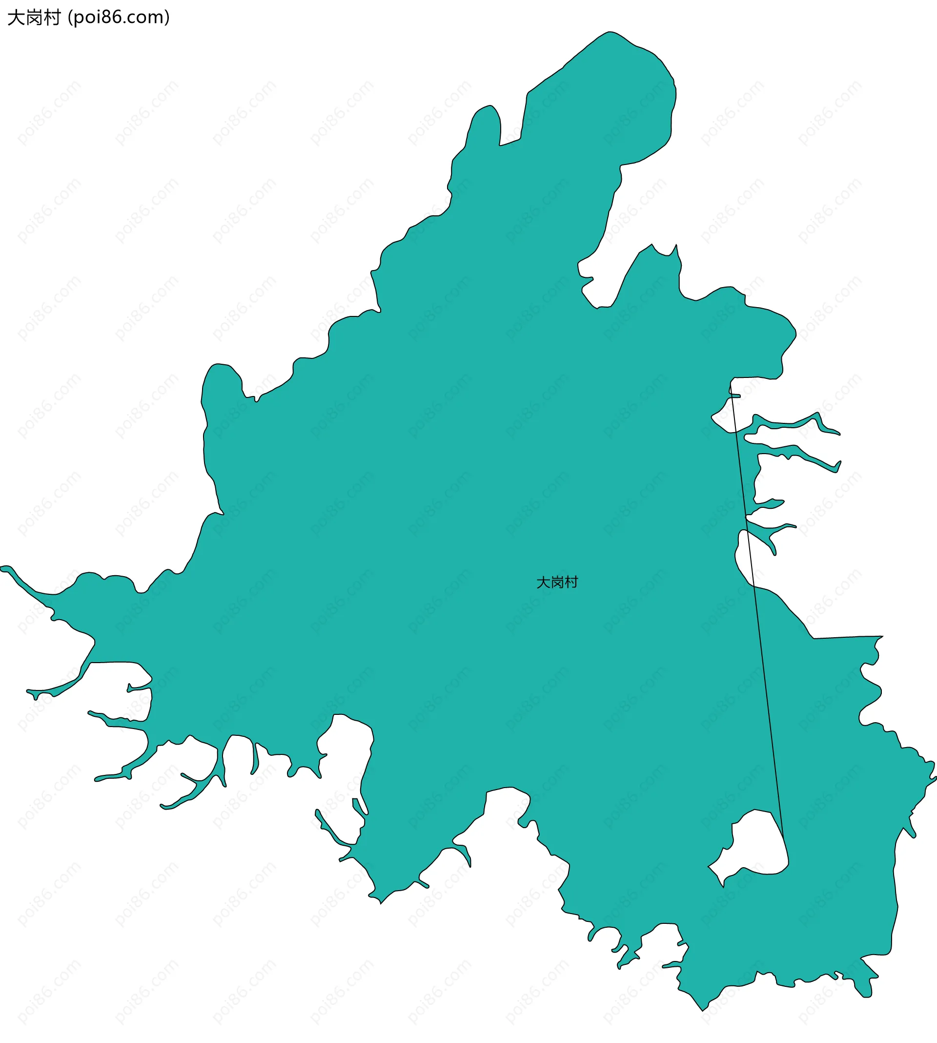 大岗村边界地图