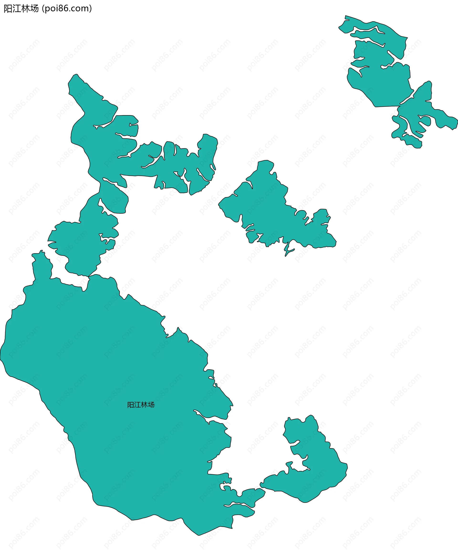 阳江林场边界地图