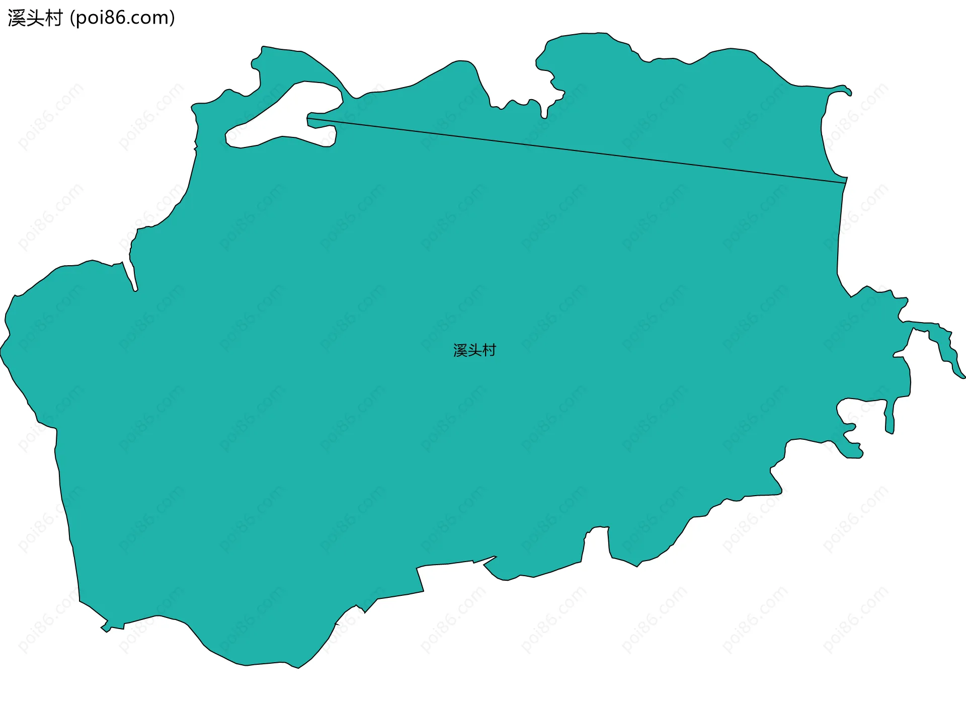 溪头村边界地图