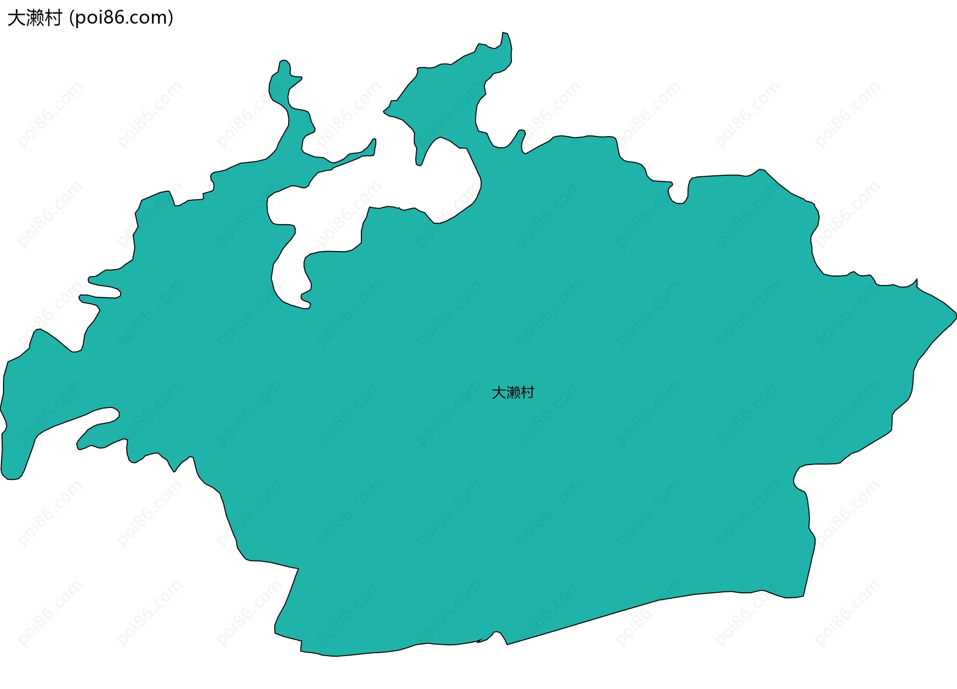 大濑村边界地图