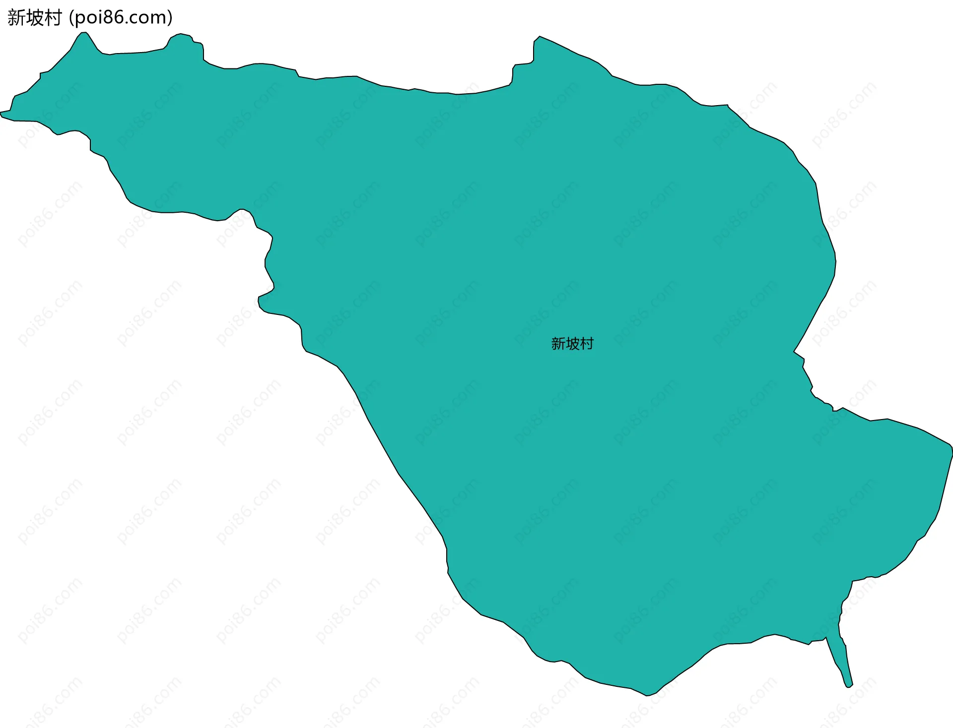 新坡村边界地图