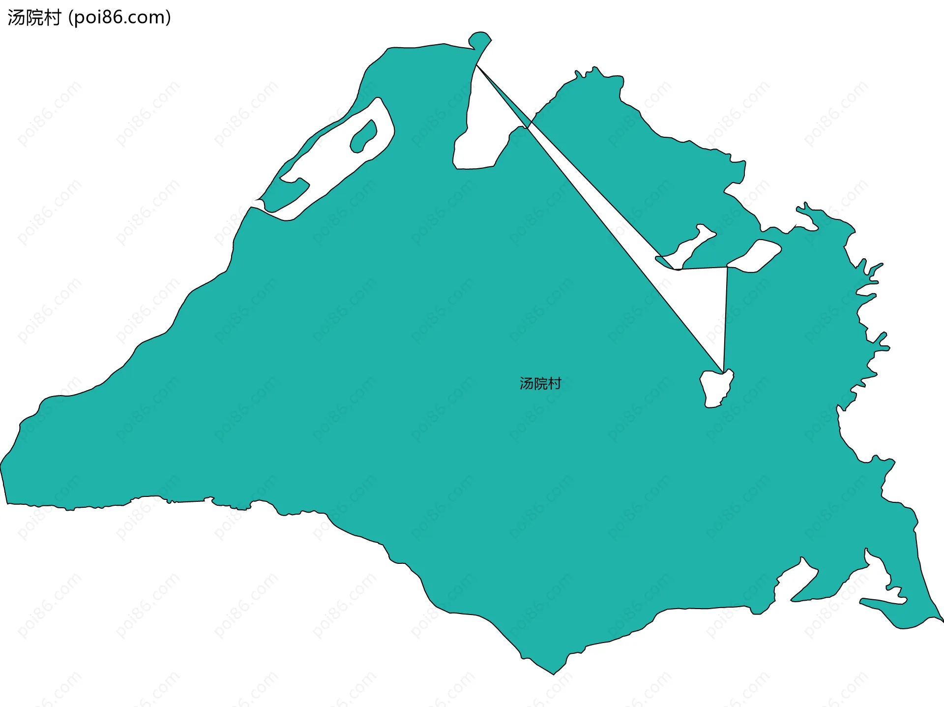 汤院村边界地图
