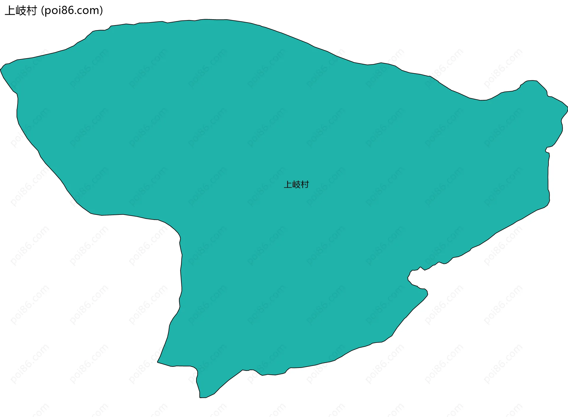 上岐村边界地图