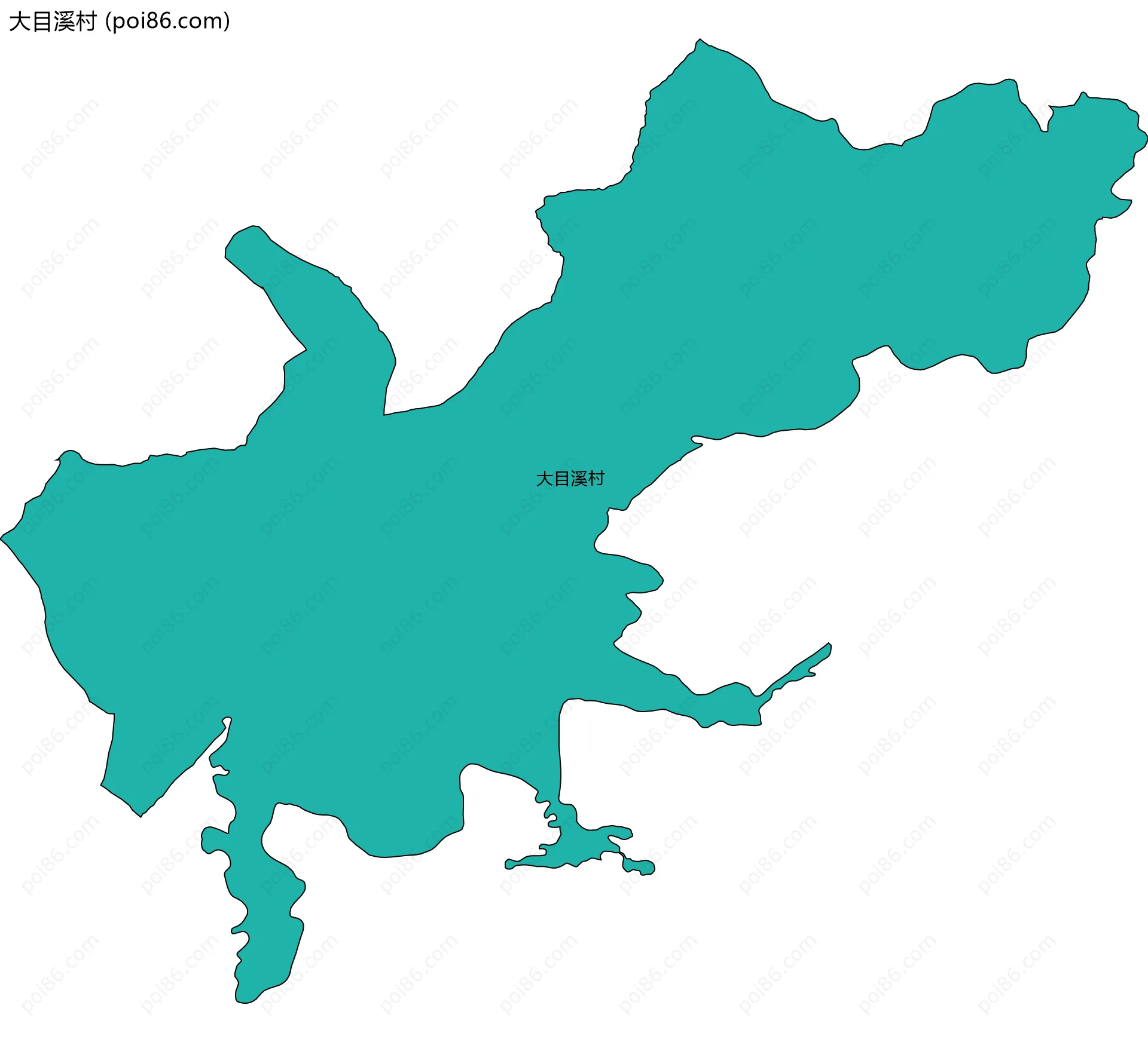 大目溪村边界地图