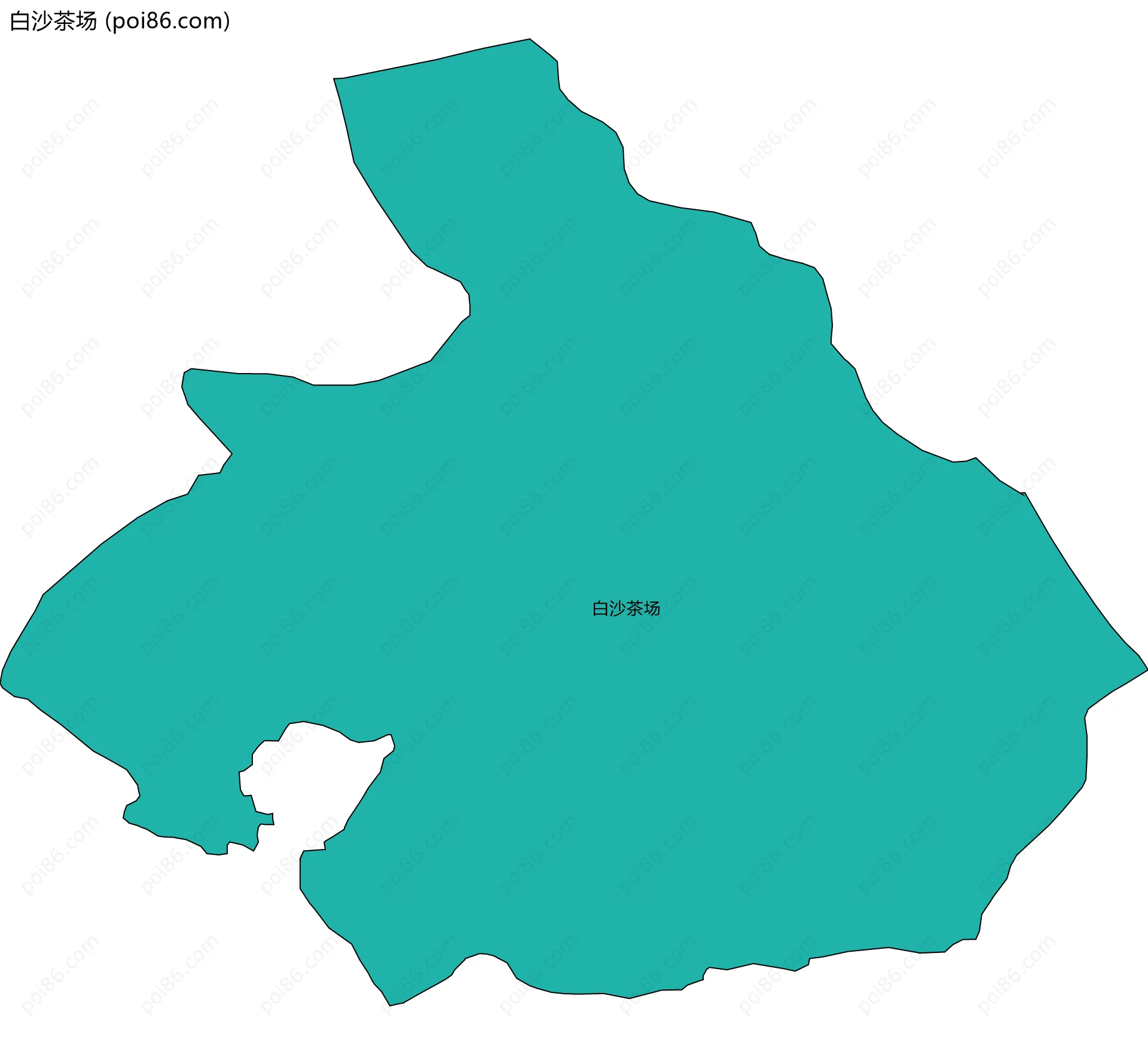 白沙茶场边界地图