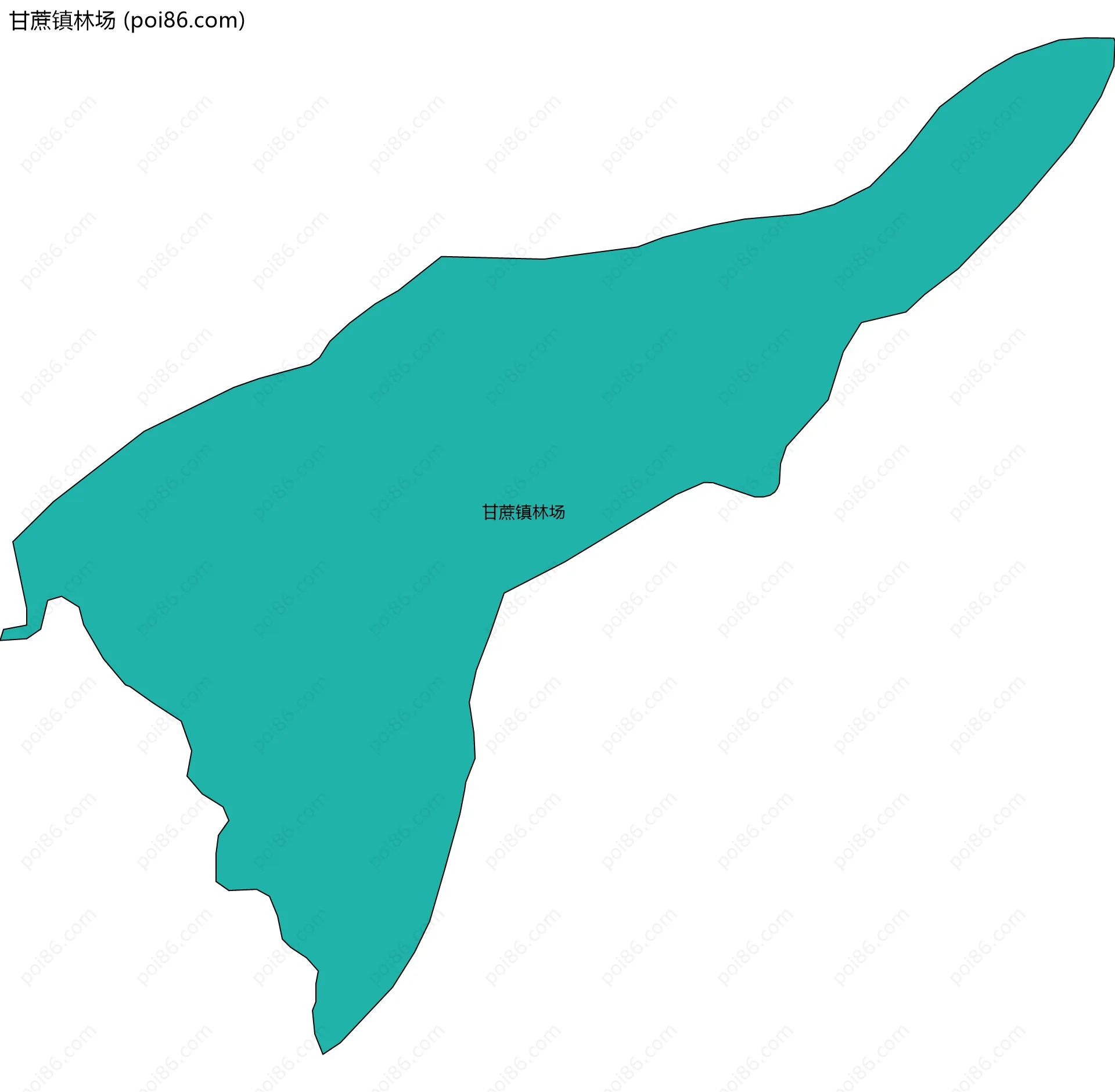 甘蔗镇林场边界地图