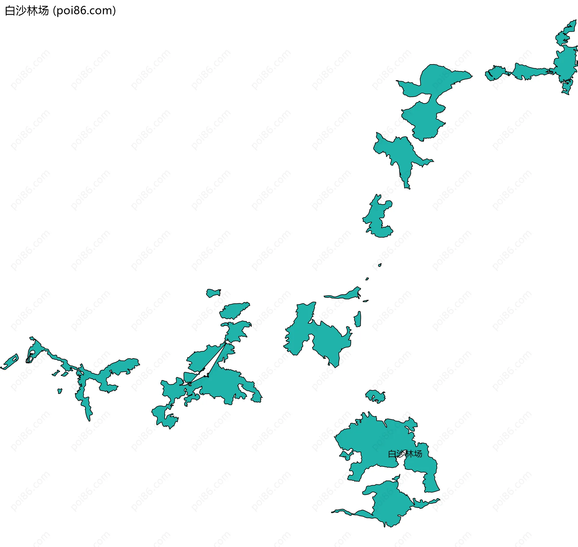 白沙林场边界地图