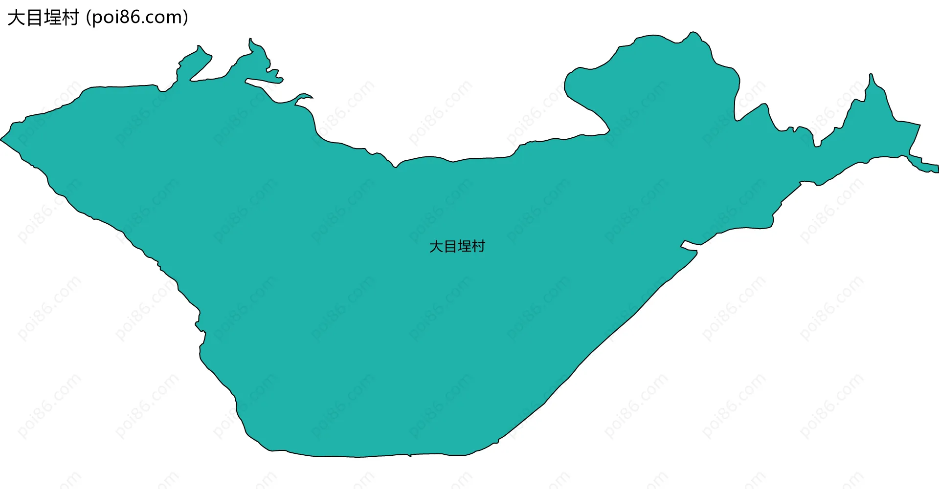 大目埕村边界地图