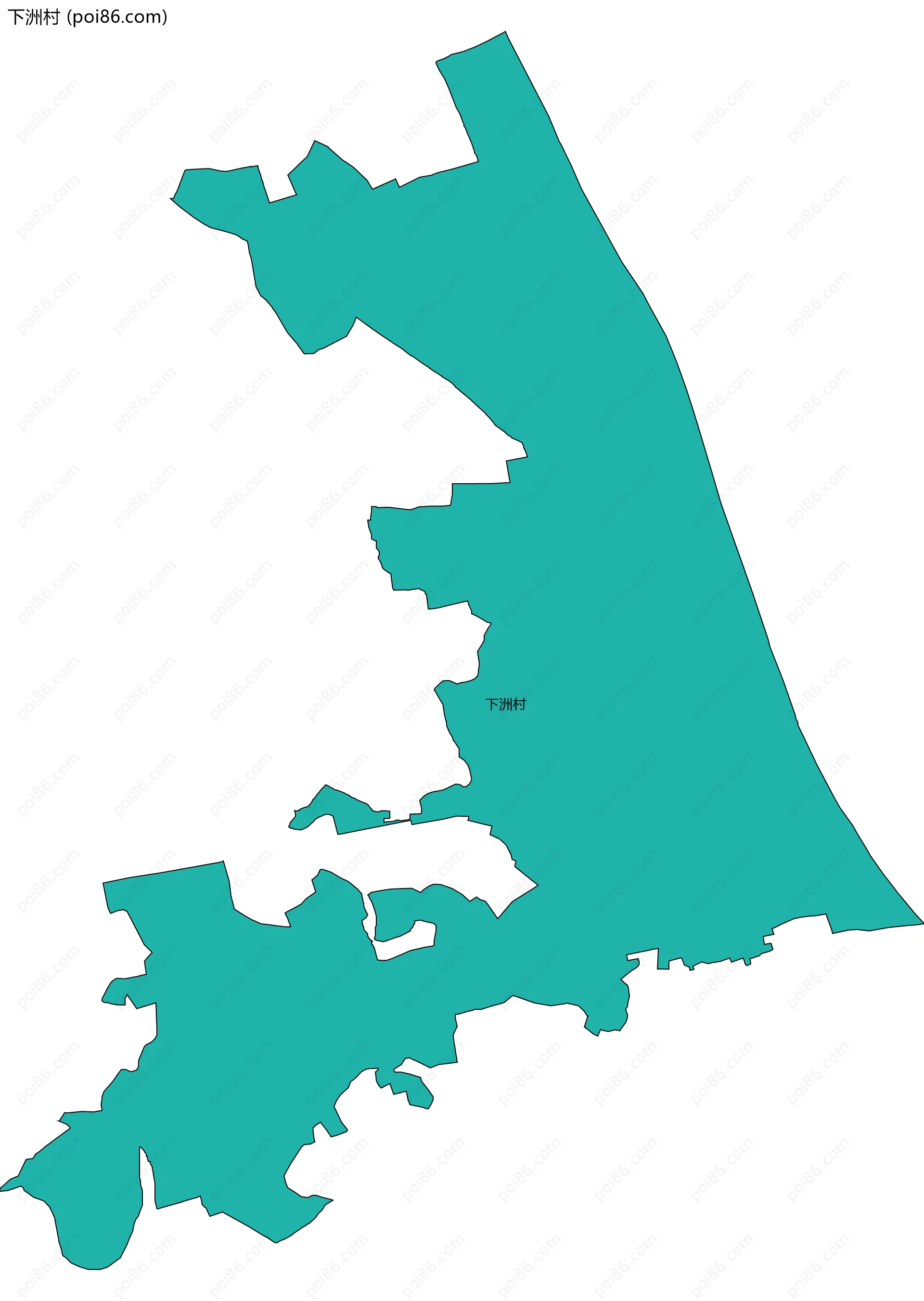 下洲村边界地图