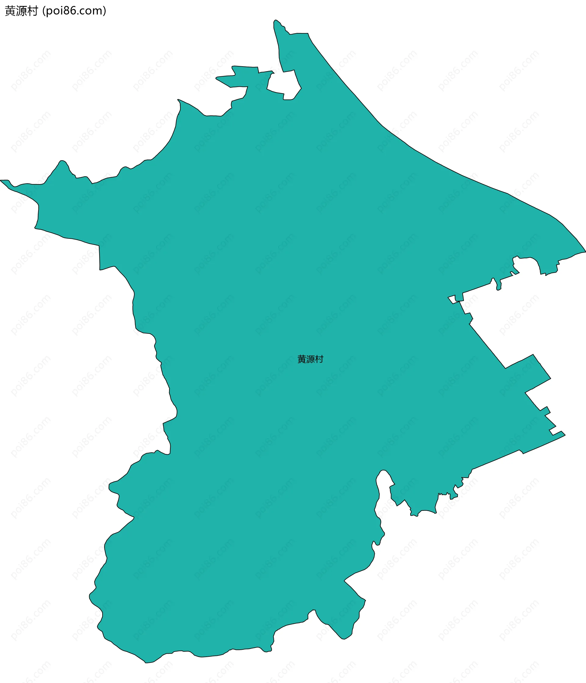 黄源村边界地图