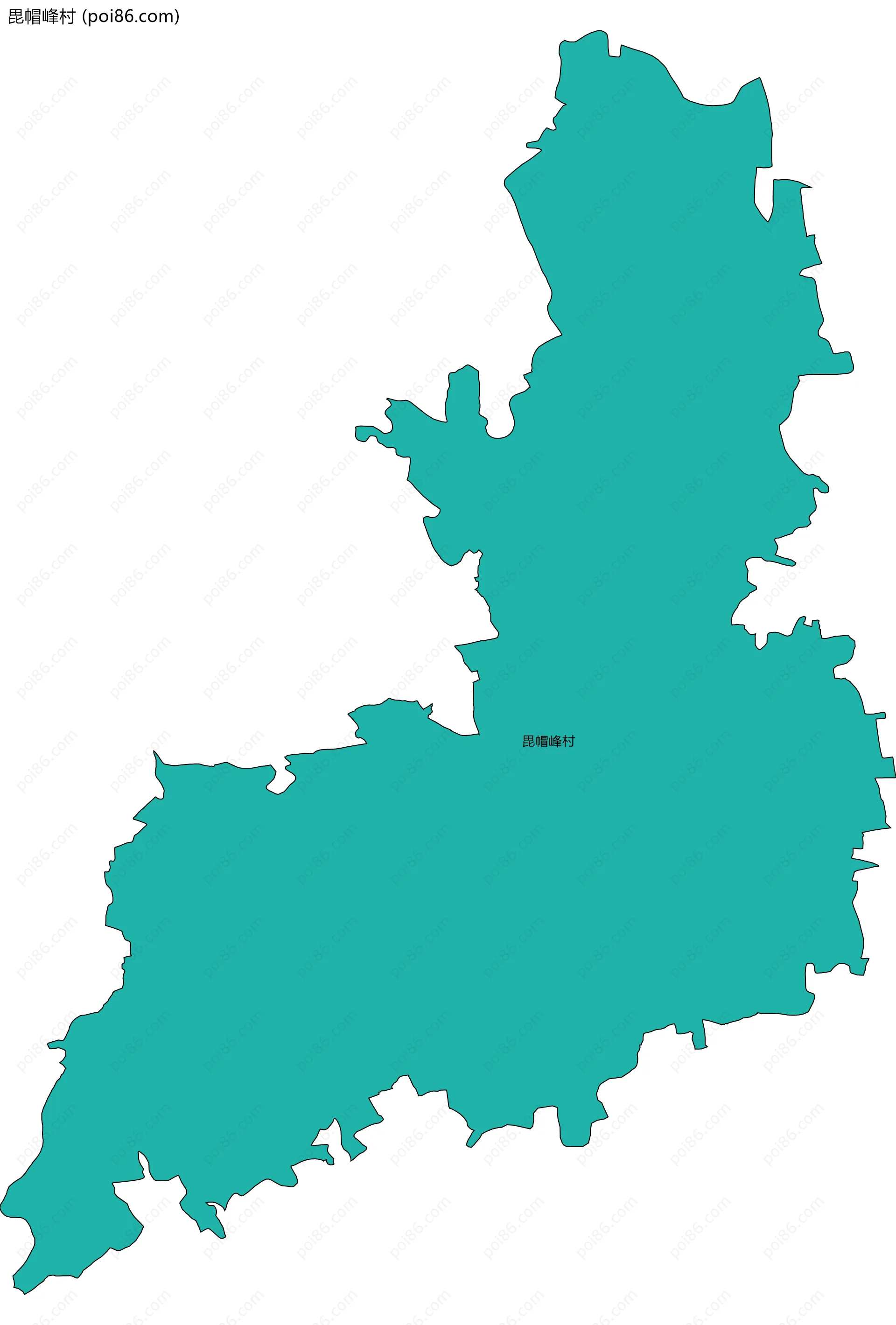 毘帽峰村边界地图