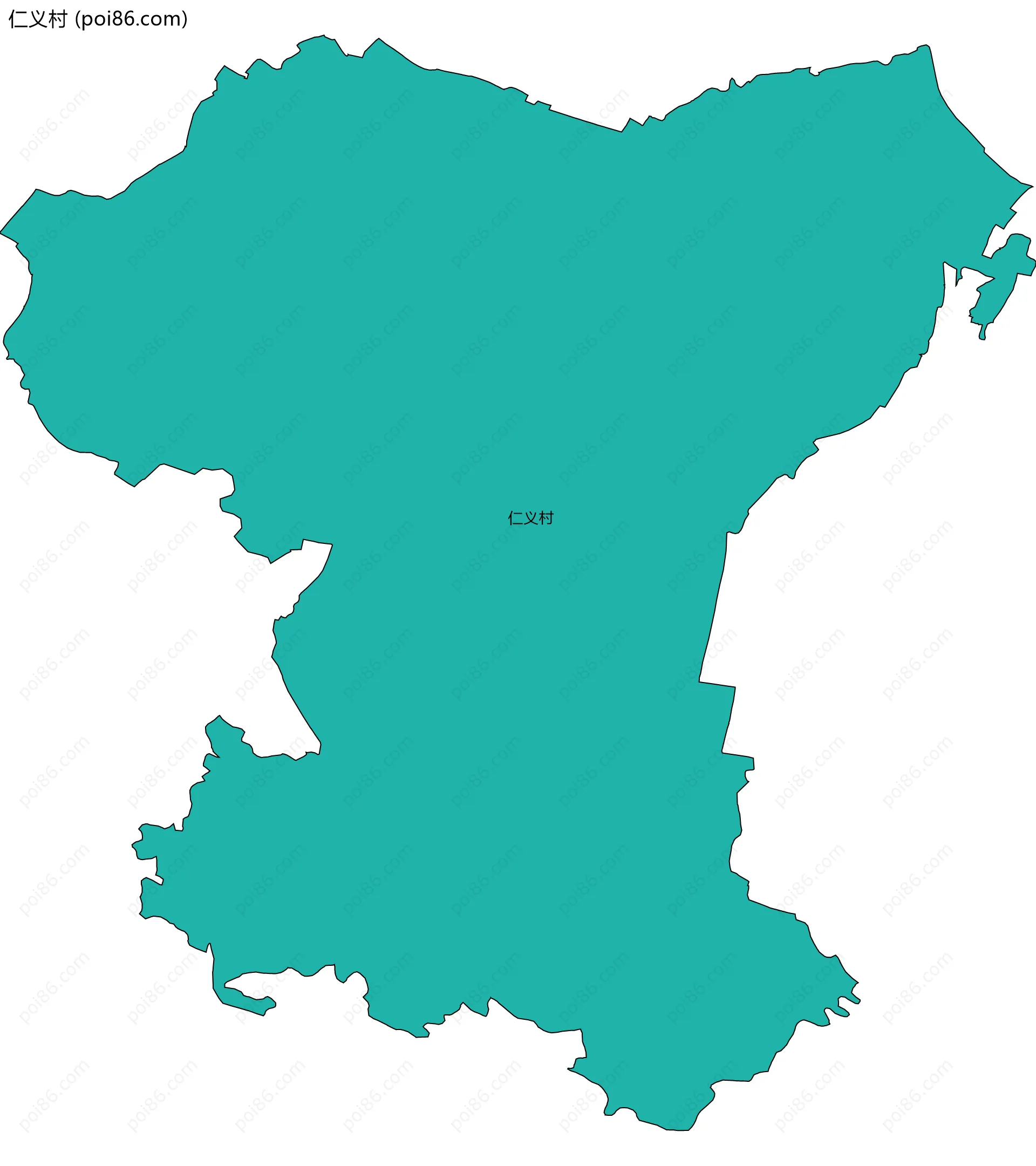 仁义村边界地图