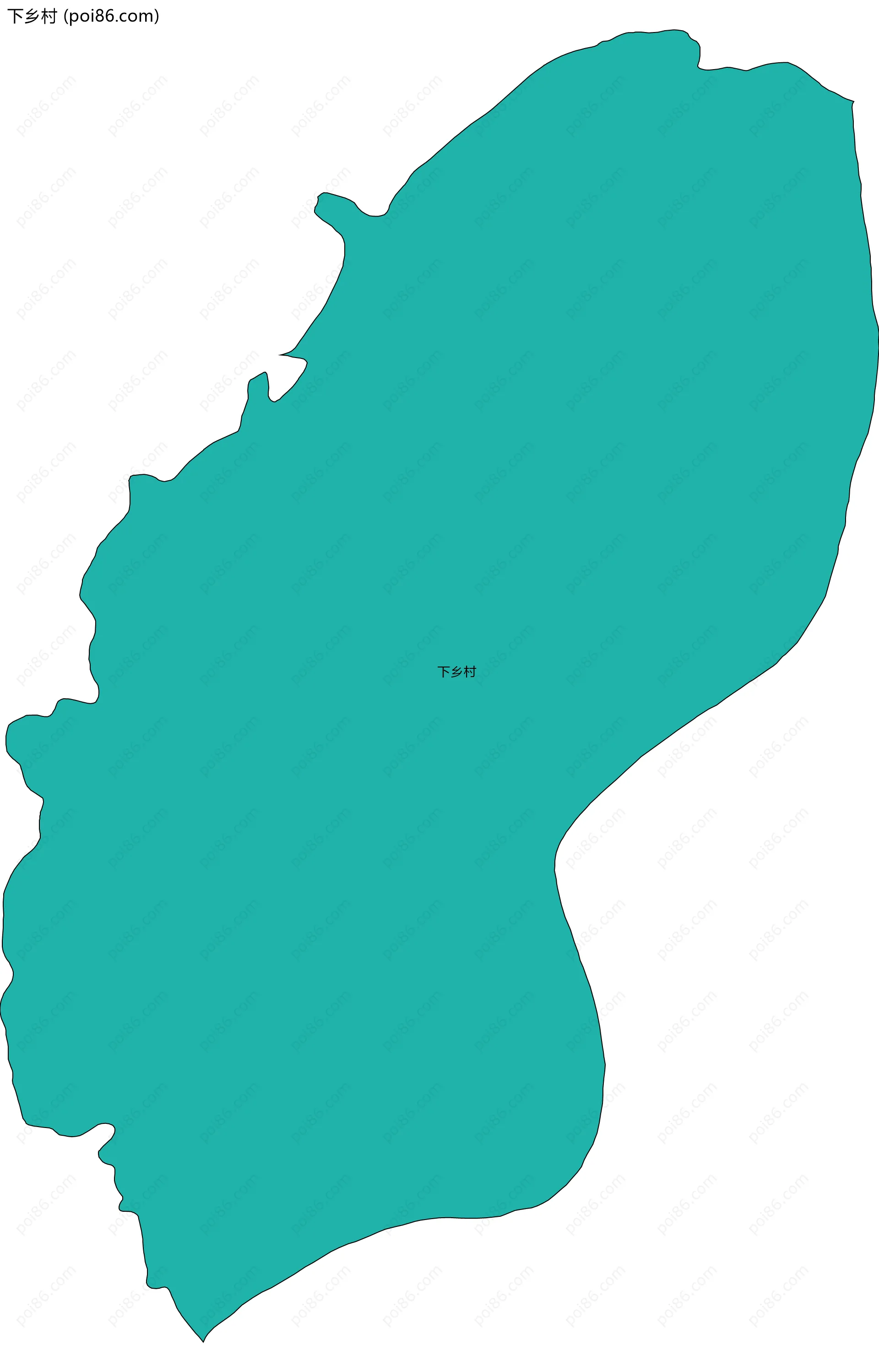下乡村边界地图