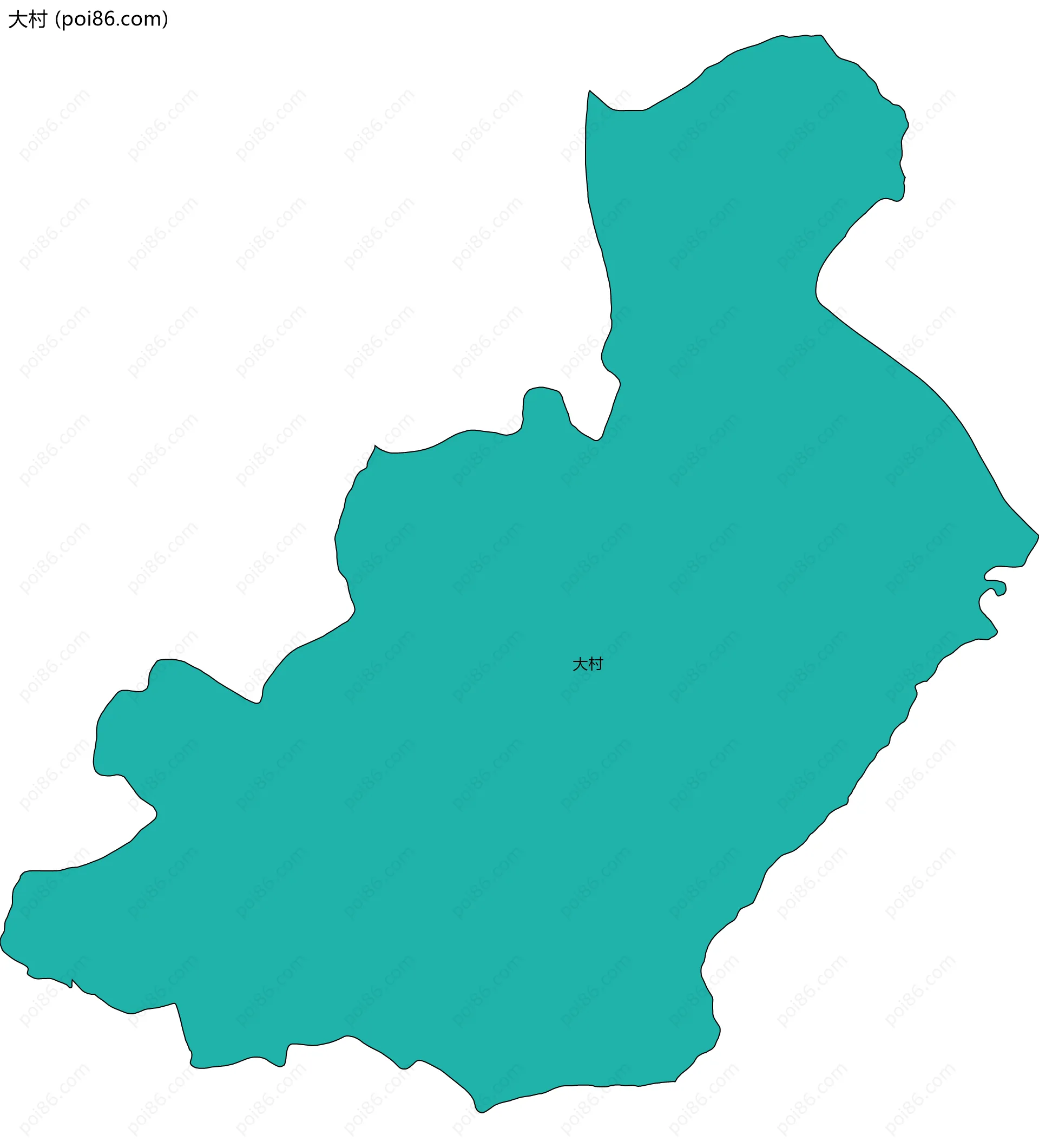 大村边界地图