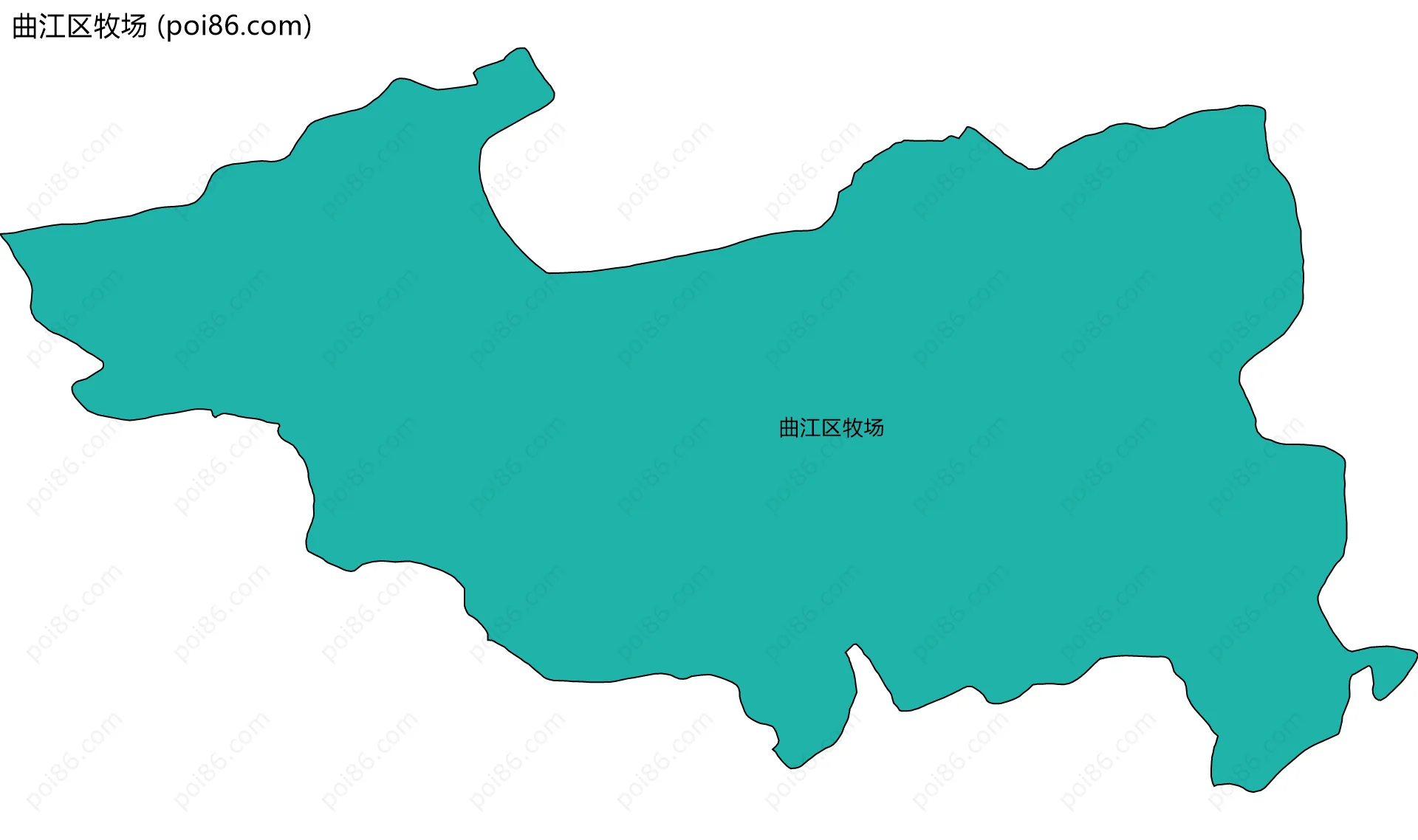 曲江区牧场边界地图