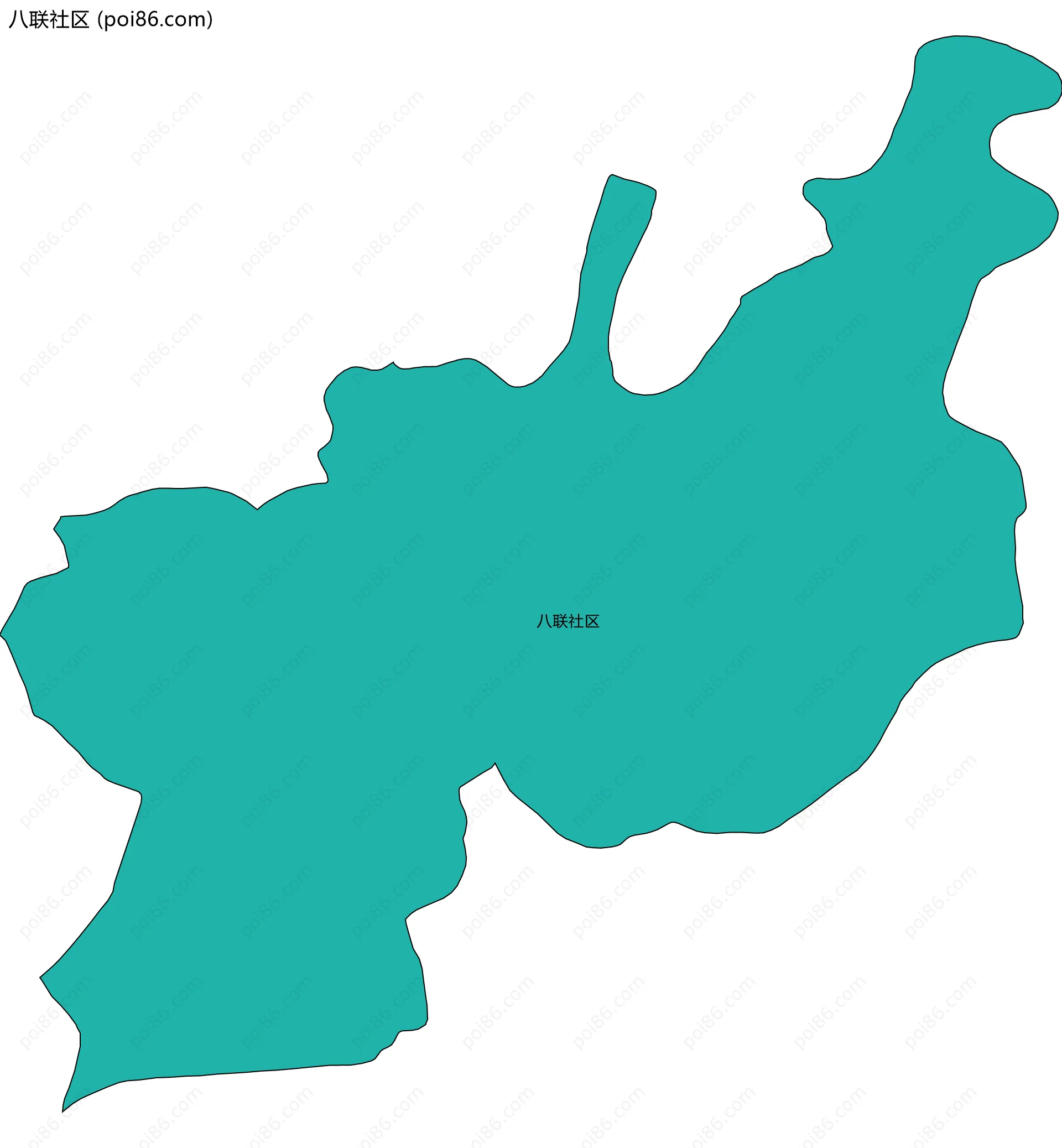 八联社区边界地图