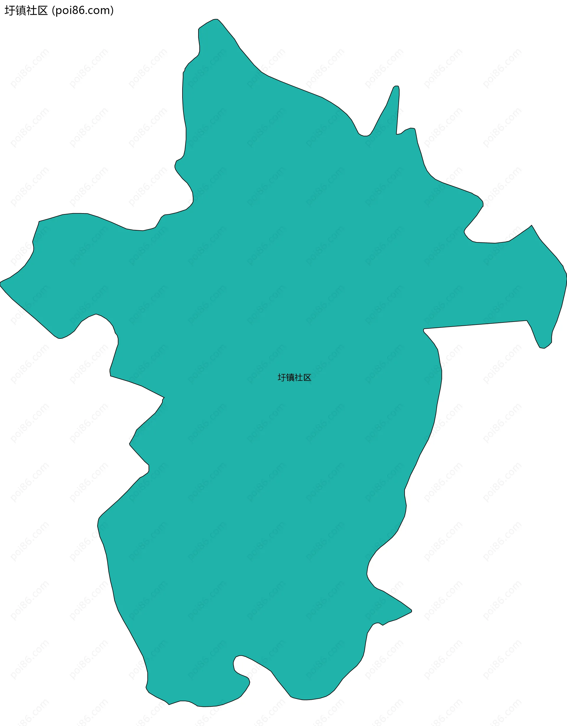 圩镇社区边界地图