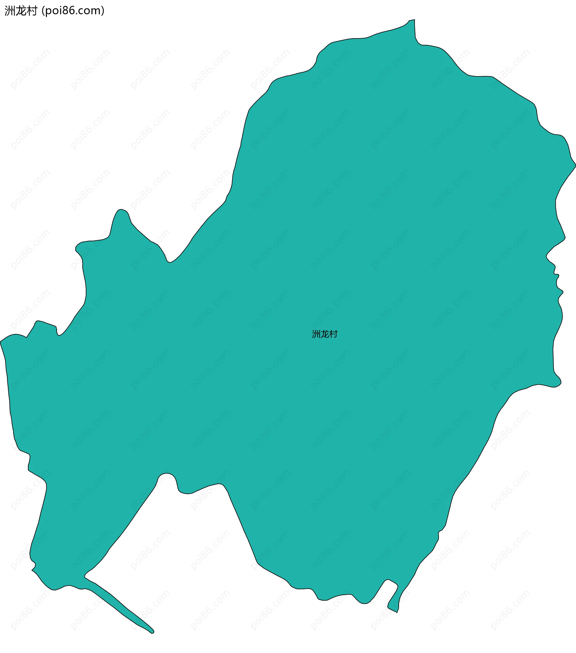 洲龙村边界地图