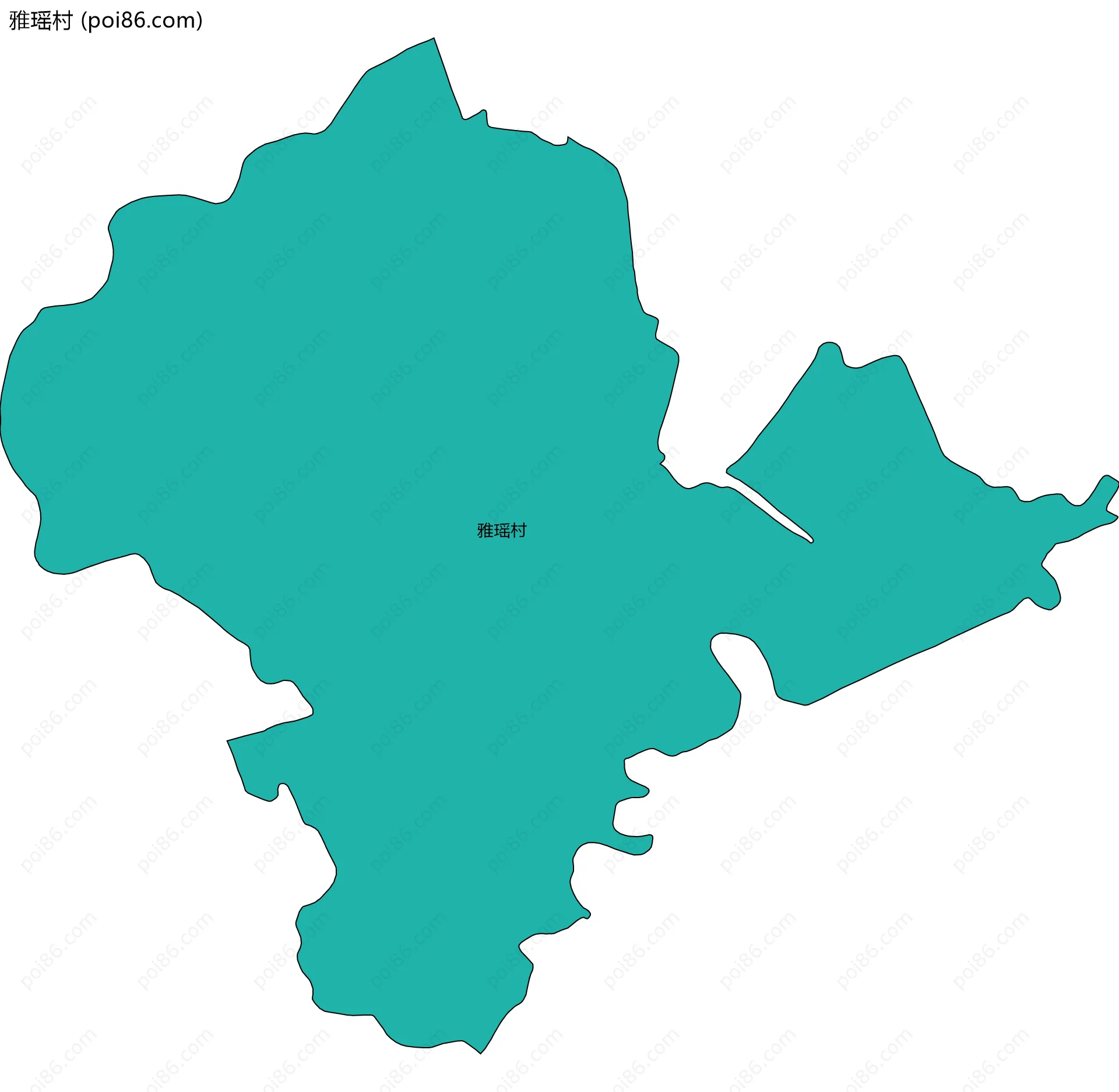雅瑶村边界地图