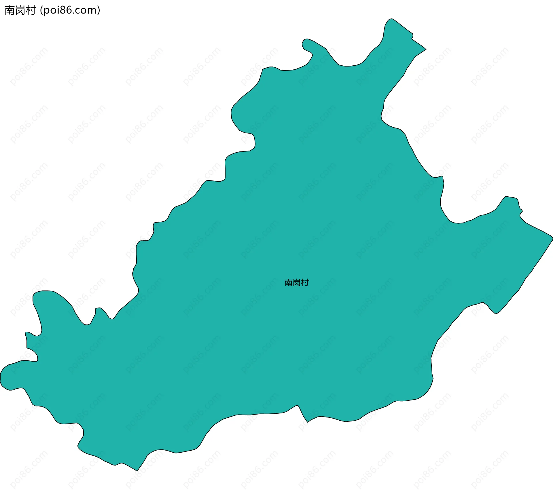 南岗村边界地图