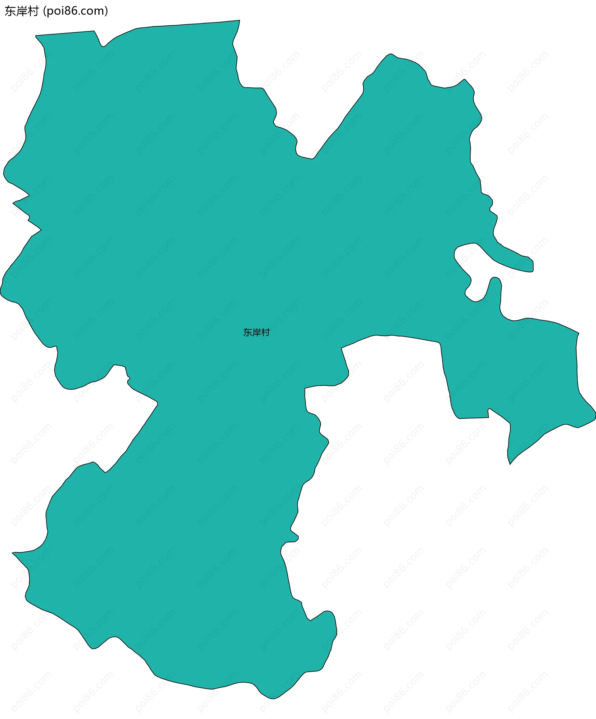 东岸村边界地图