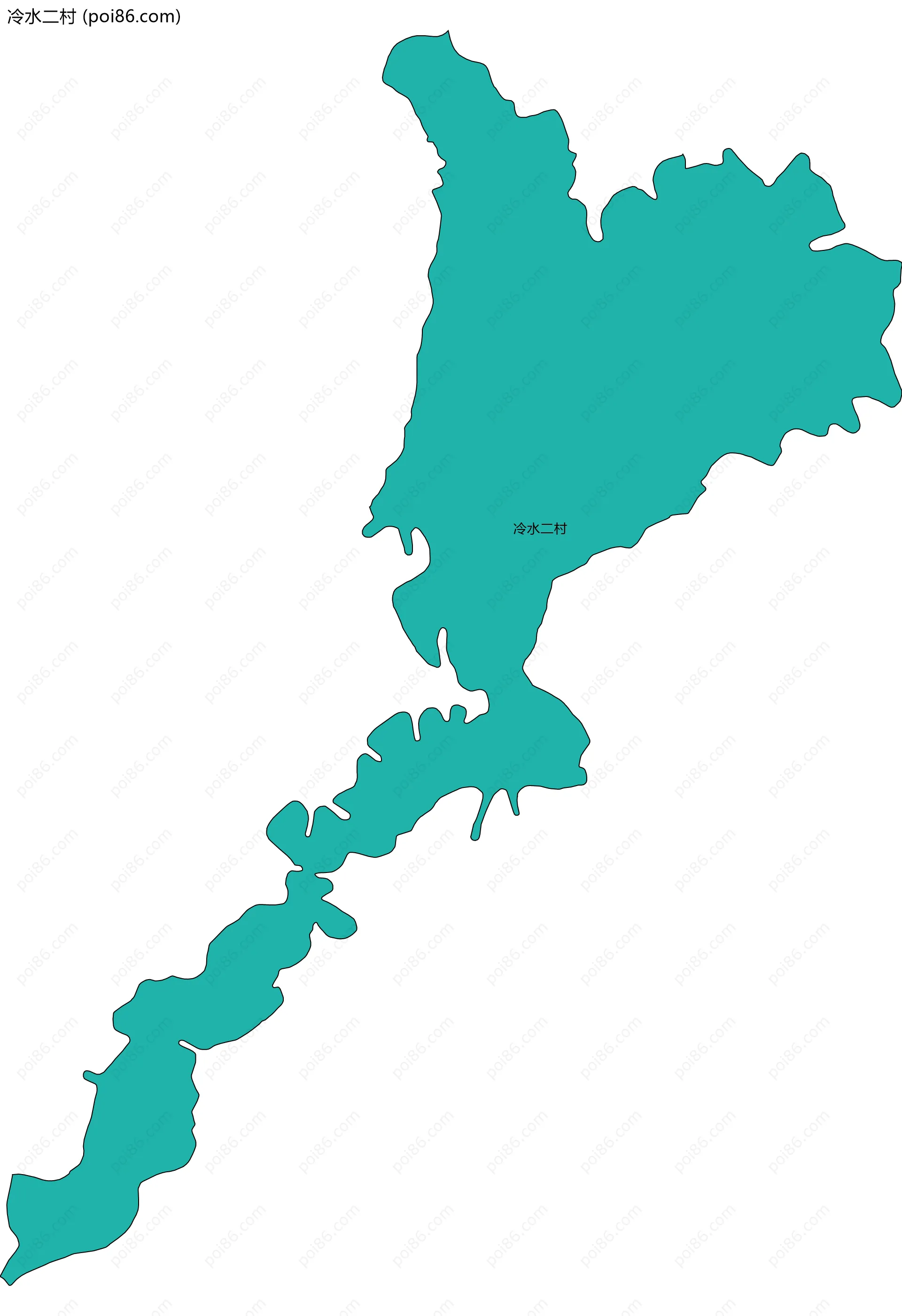 冷水二村边界地图