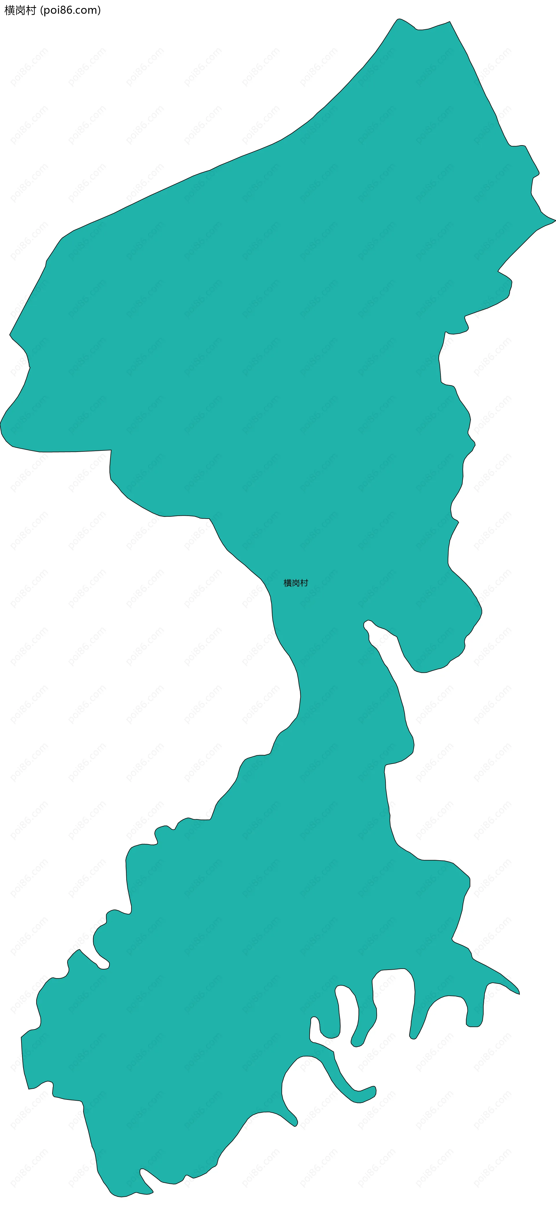 横岗村边界地图