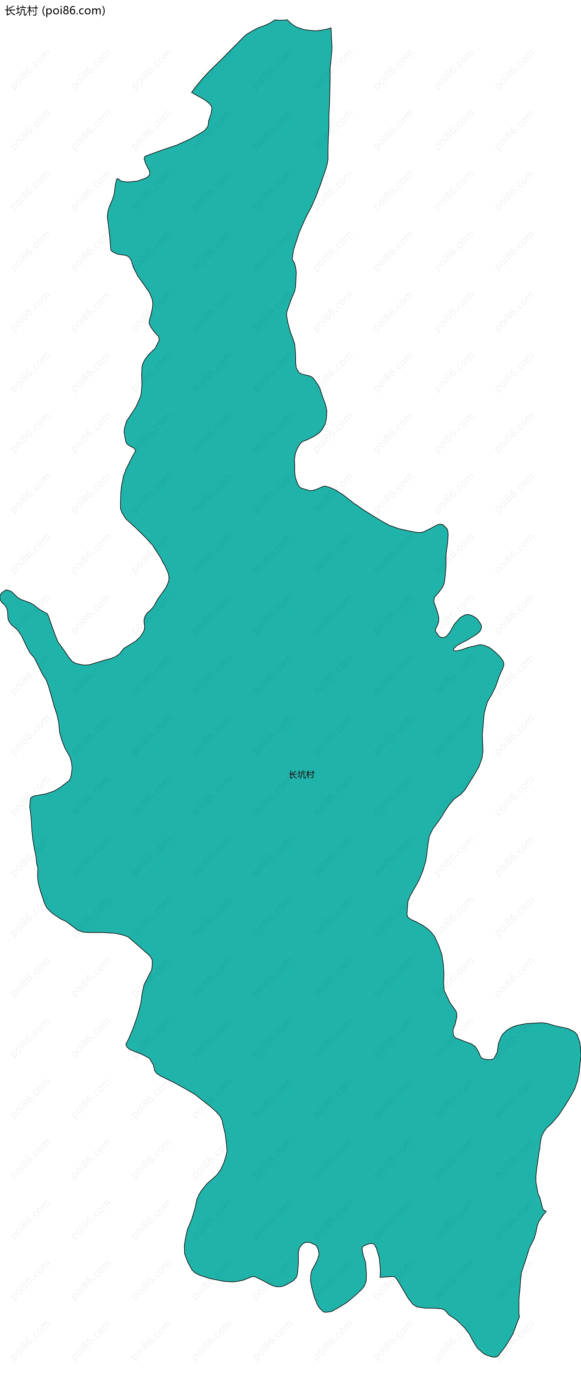 长坑村边界地图