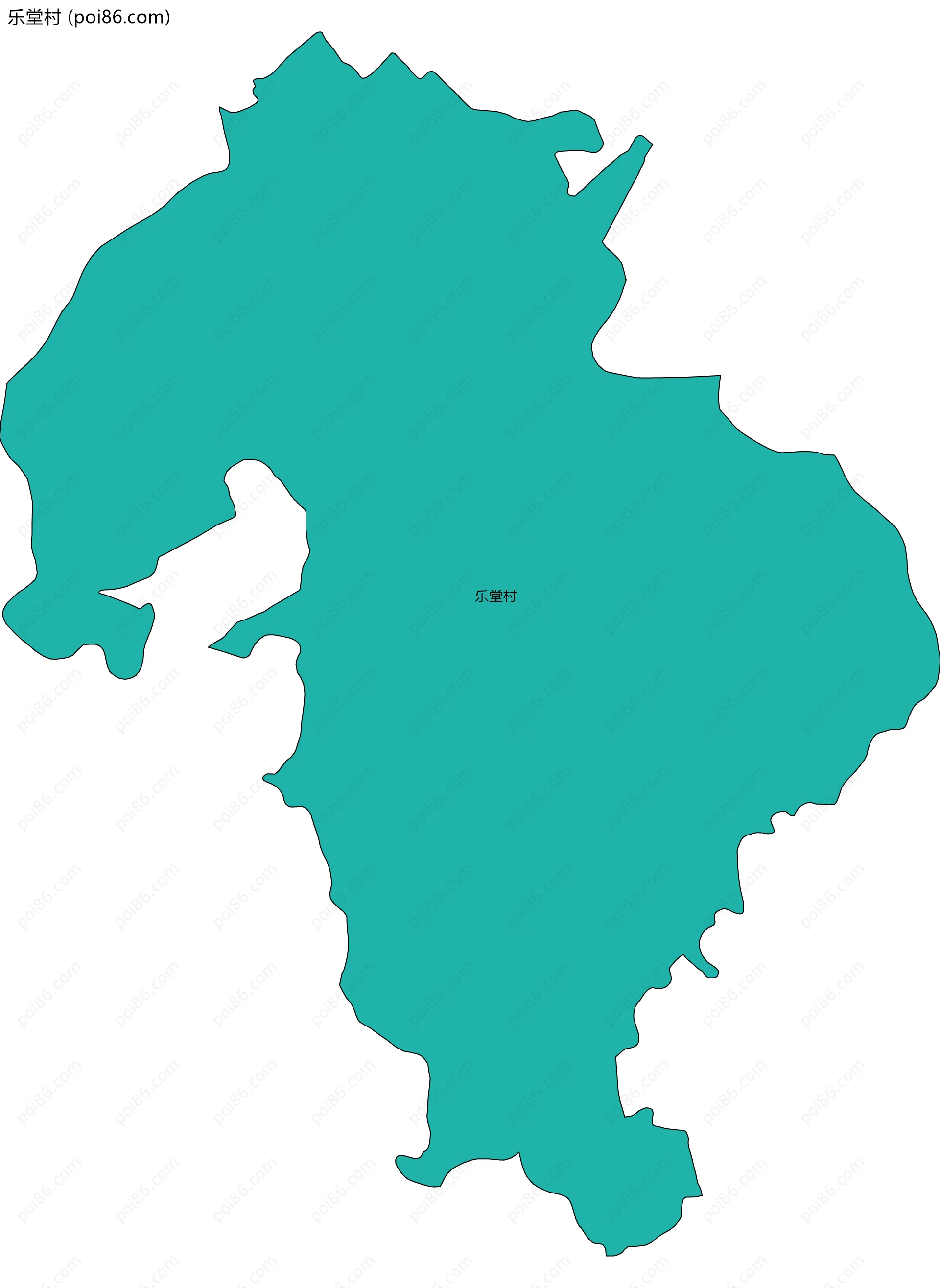 乐堂村边界地图