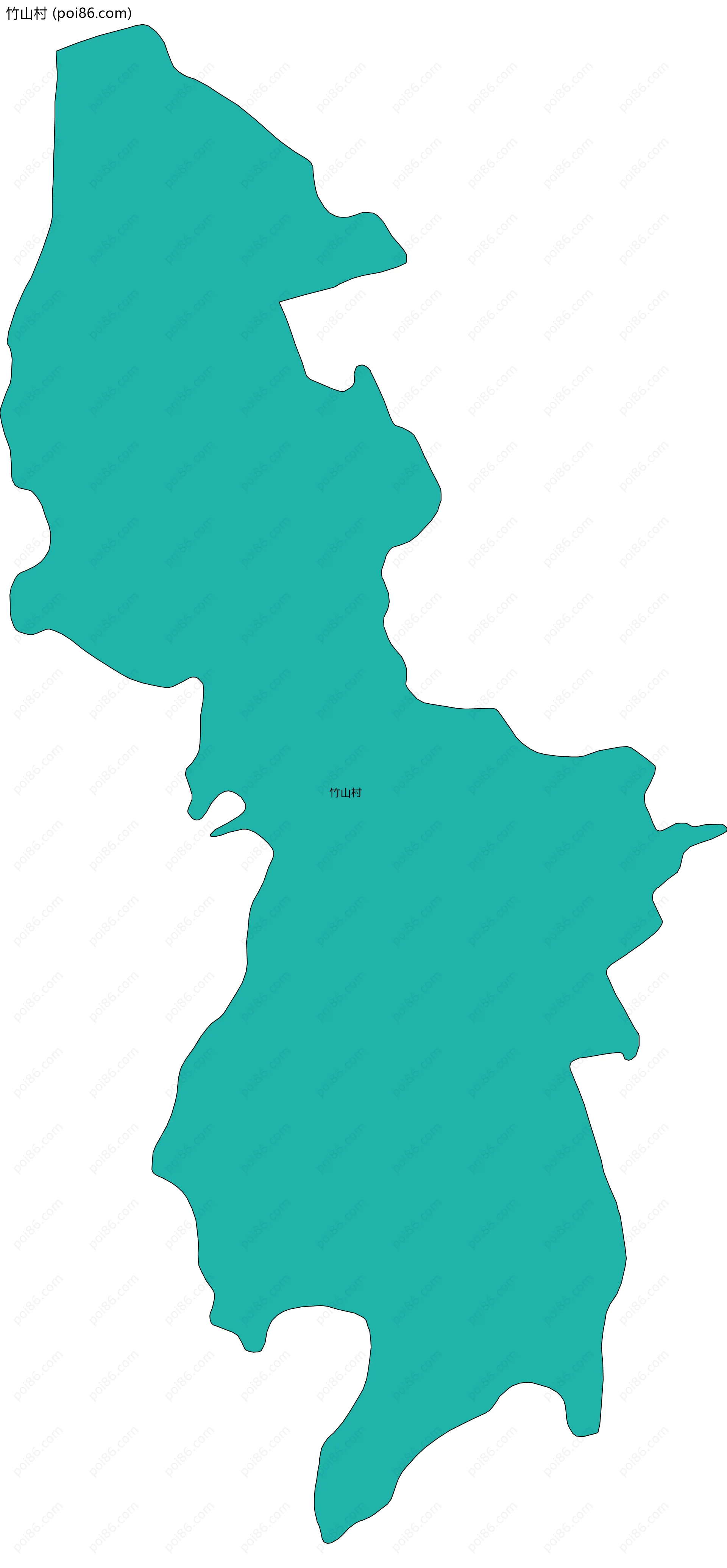 竹山村边界地图