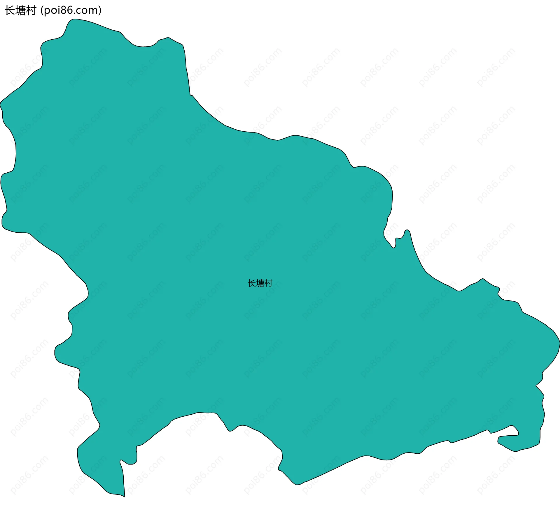 长塘村边界地图