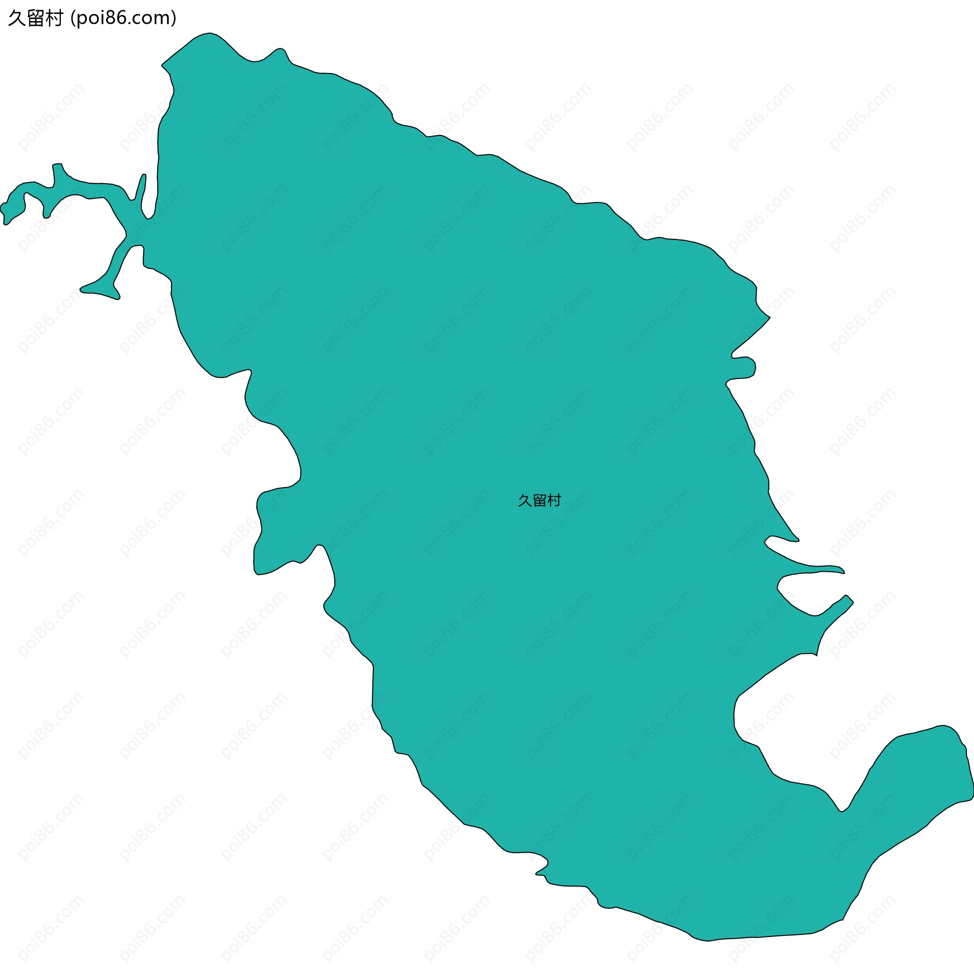 久留村边界地图