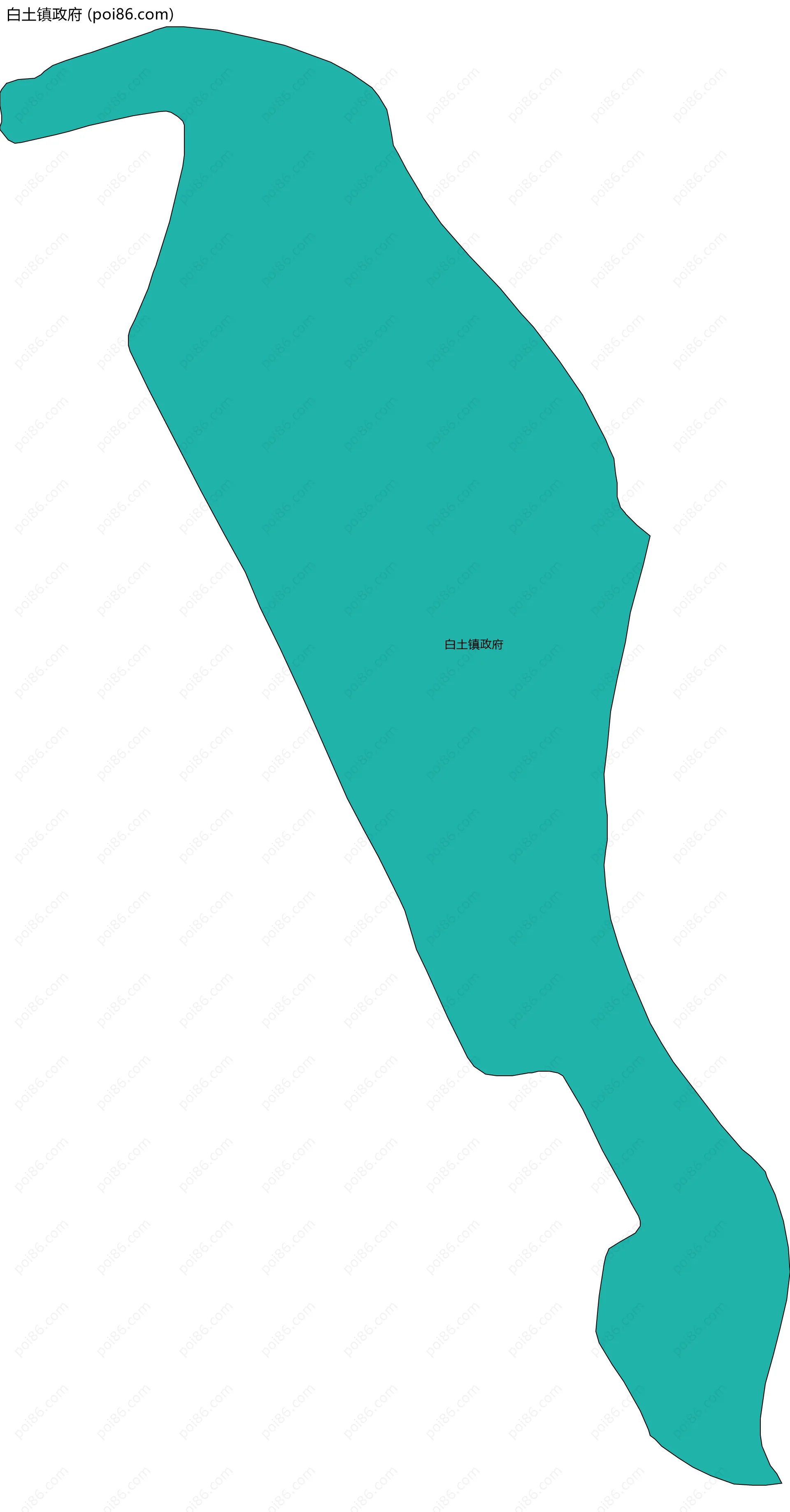 白土镇政府边界地图