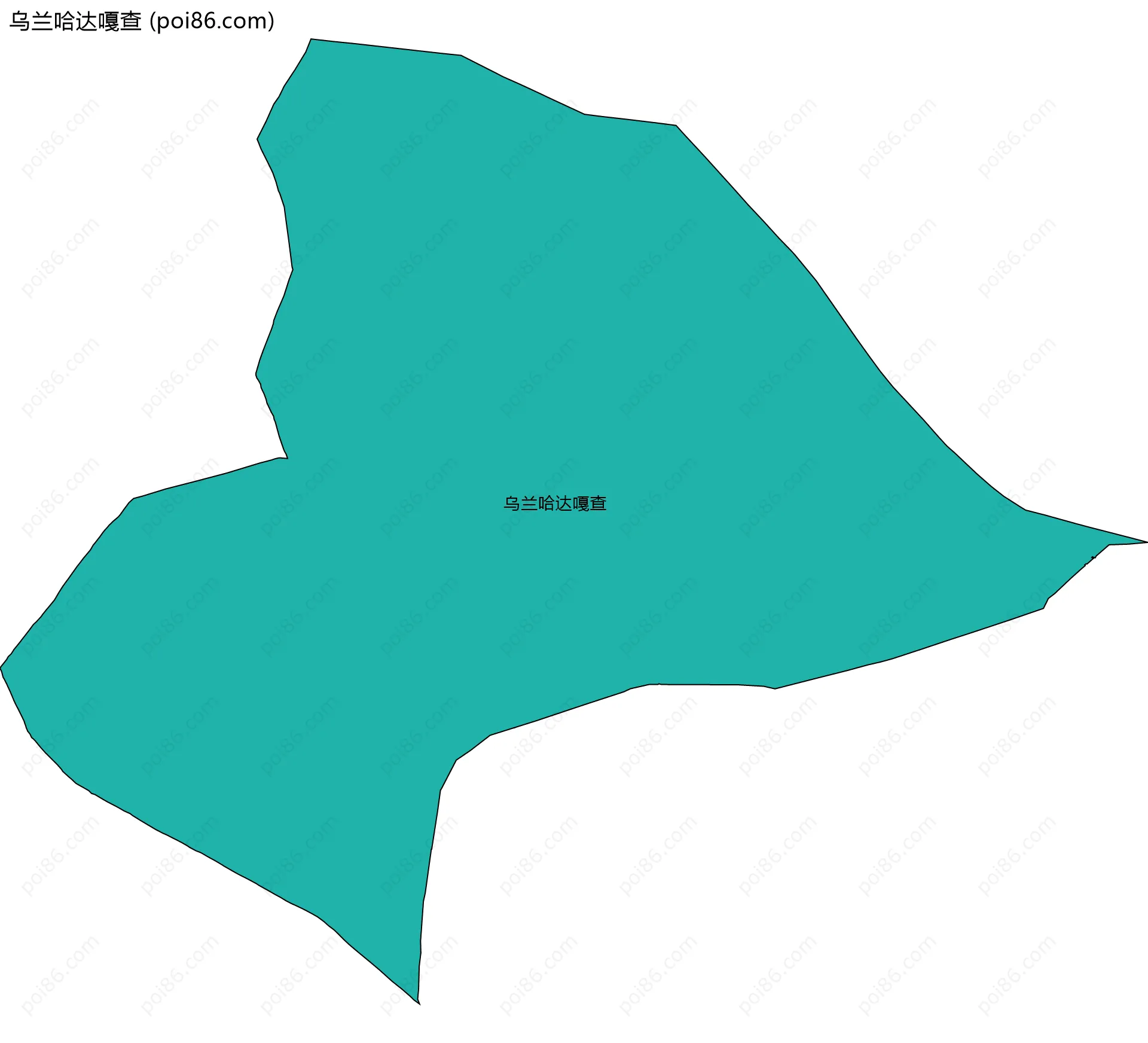 乌兰哈达嘎查边界地图