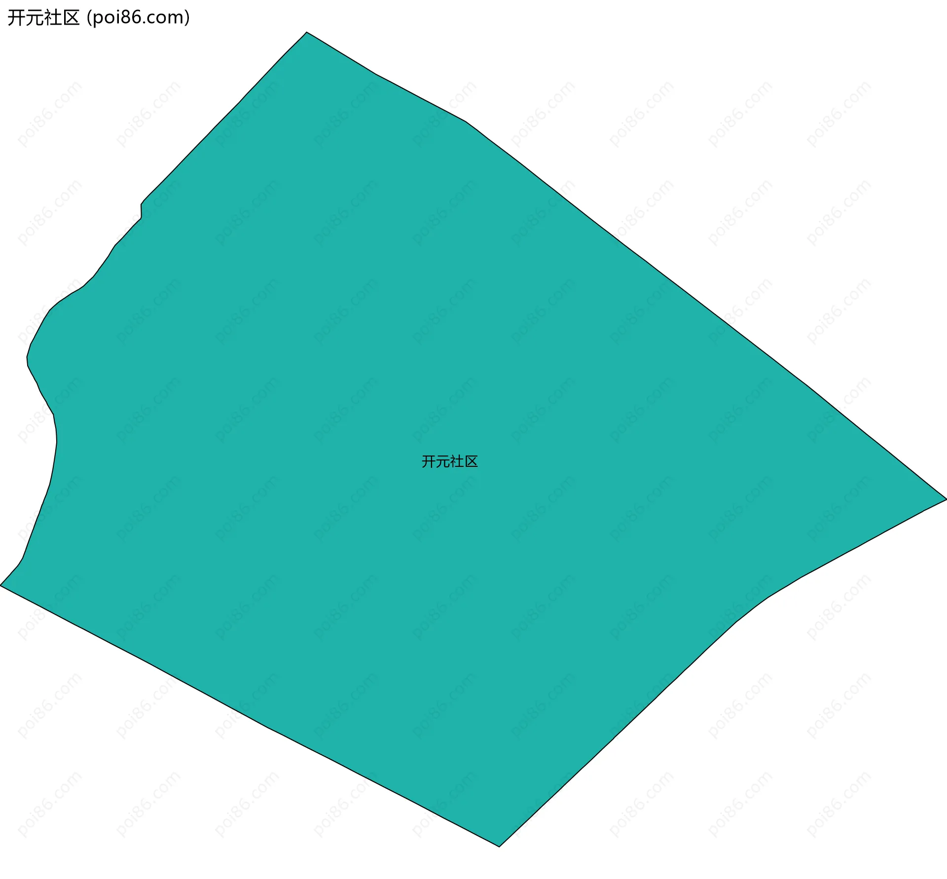 开元社区边界地图