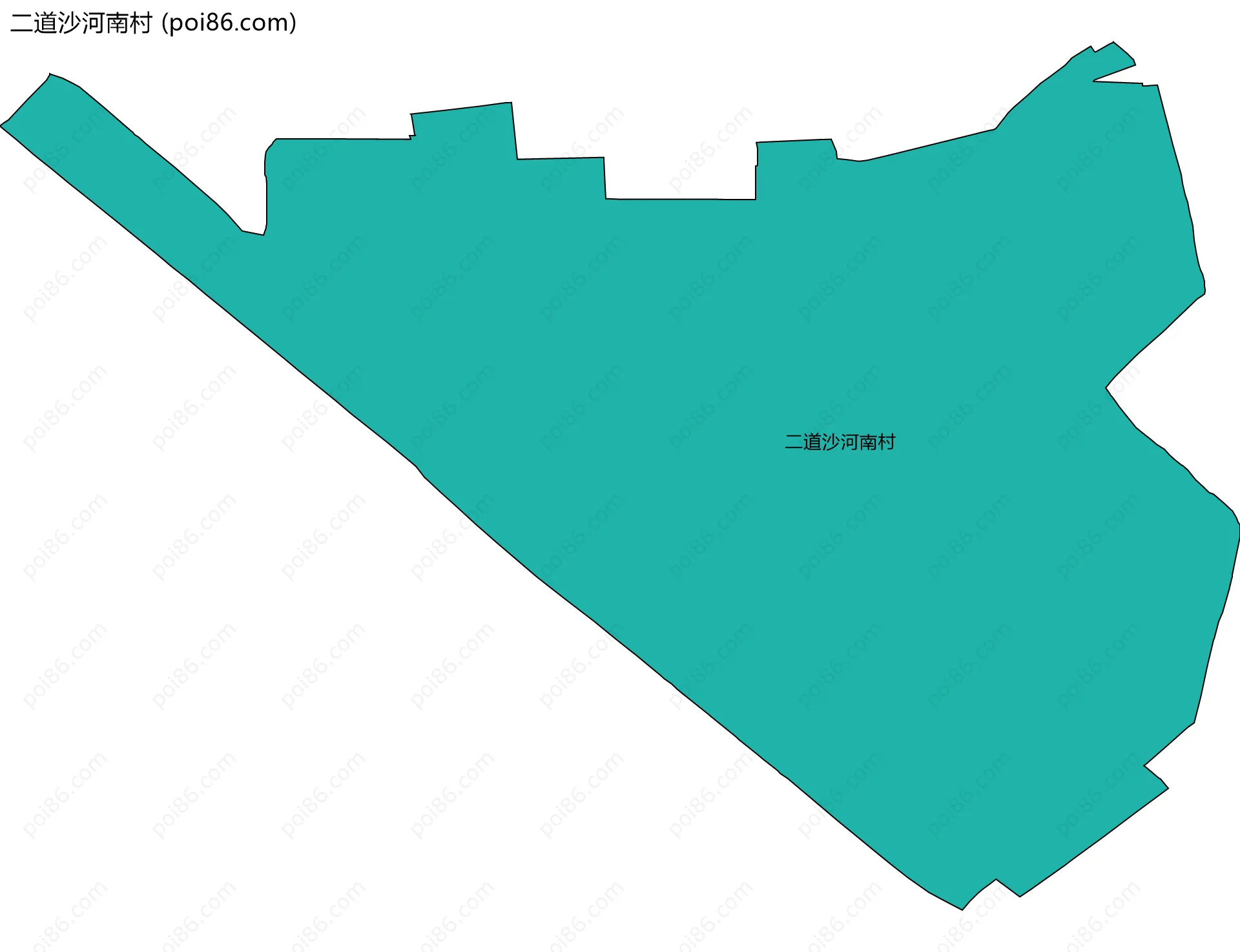 二道沙河南村边界地图