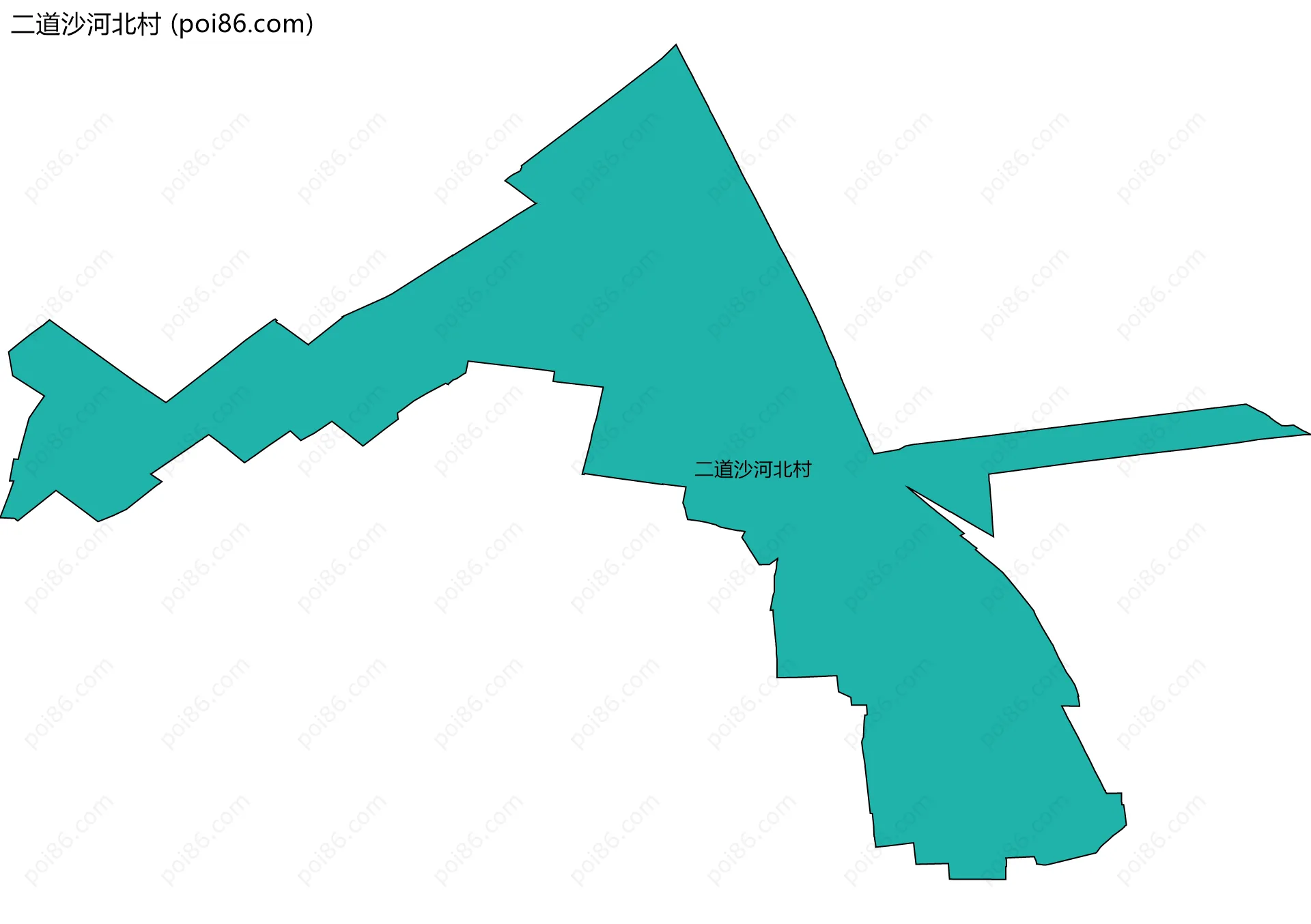 二道沙河北村边界地图
