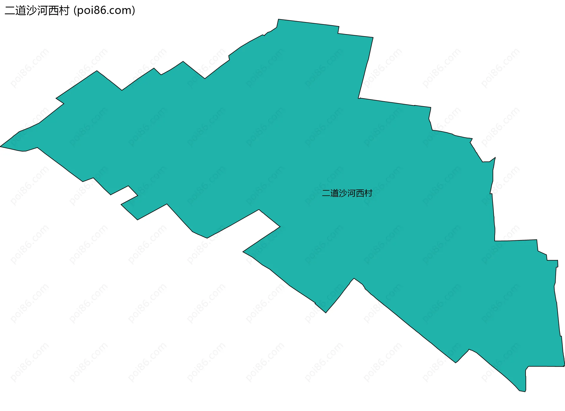二道沙河西村边界地图