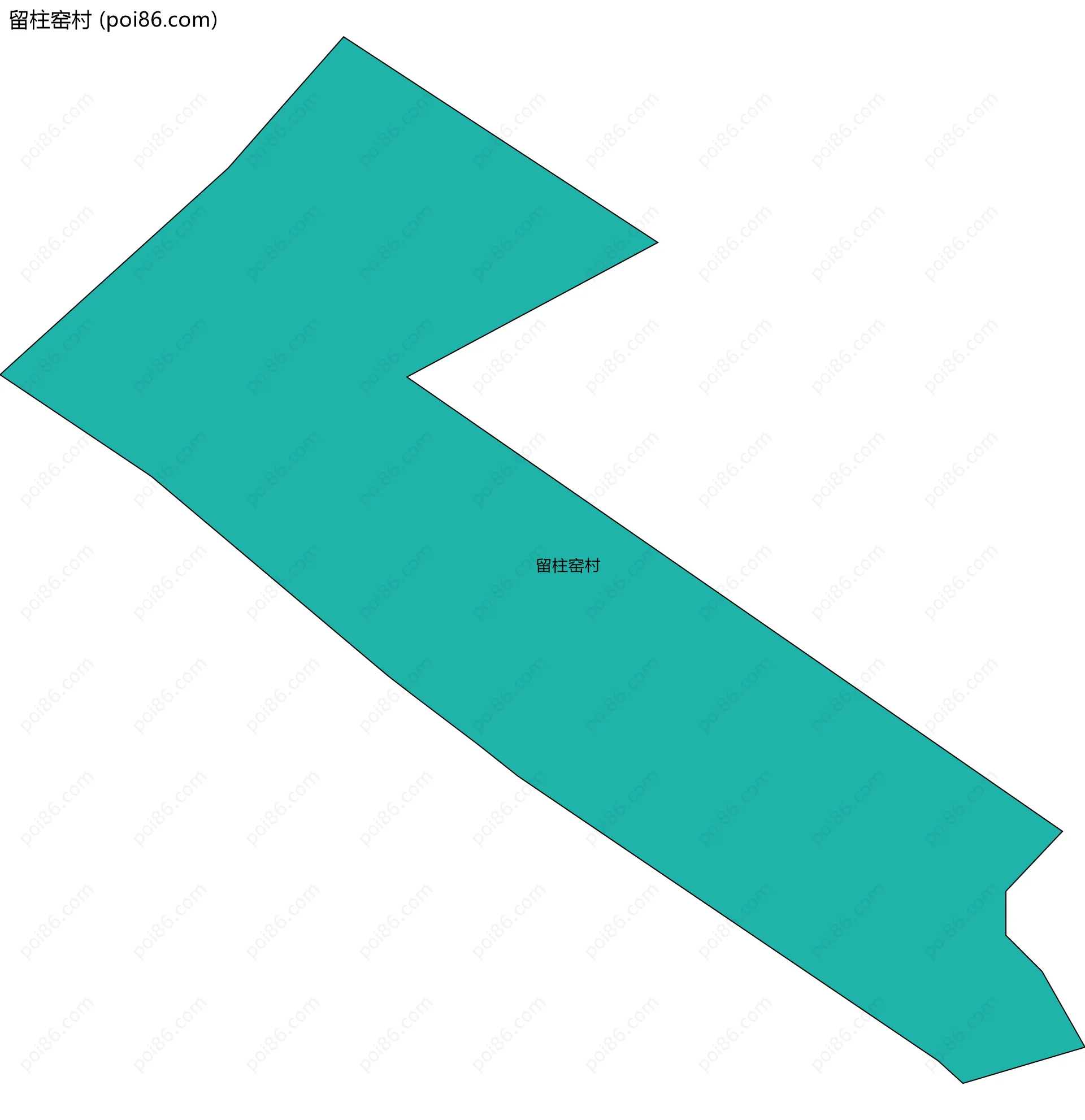 留柱窑村边界地图