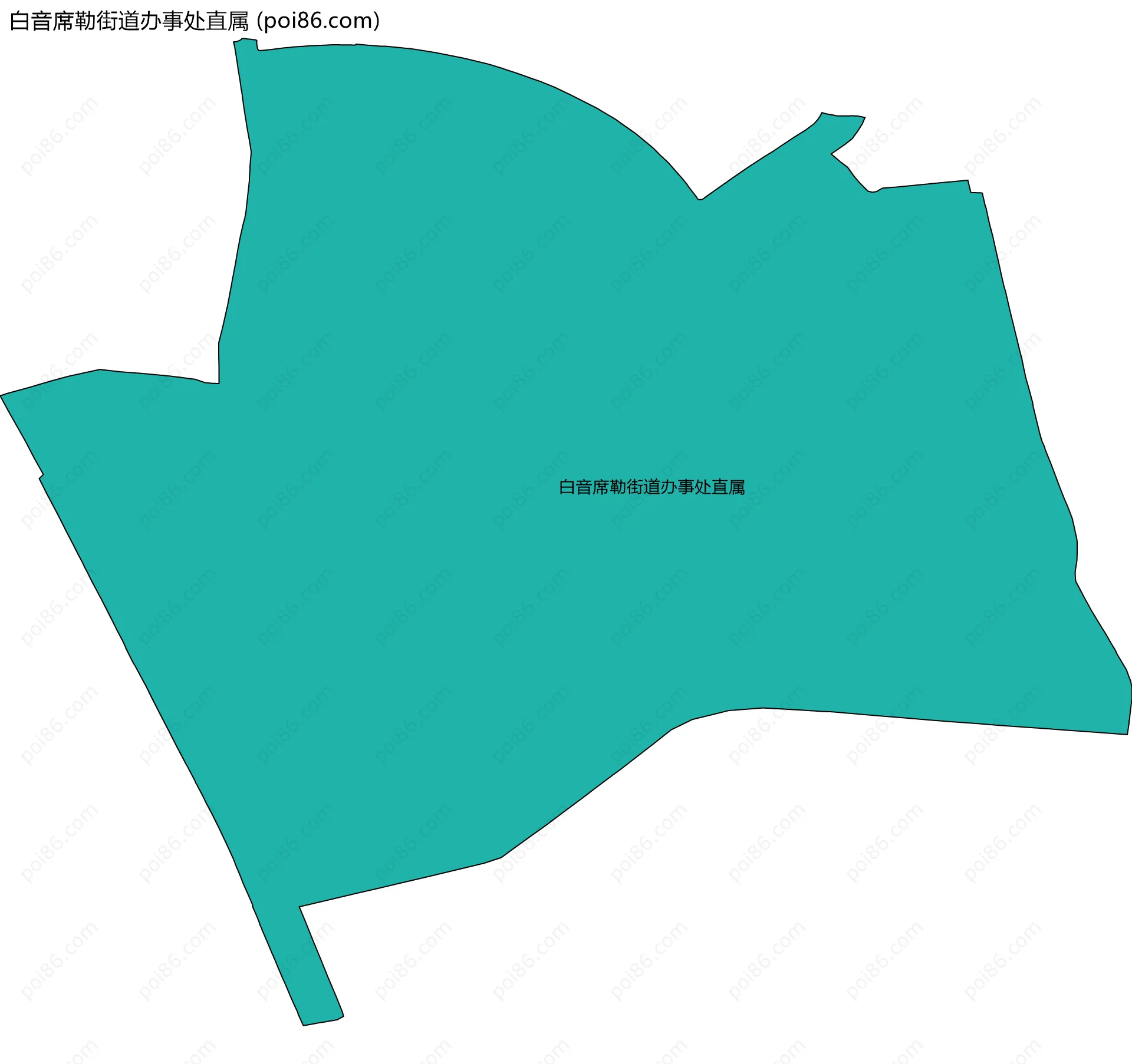 白音席勒街道办事处直属边界地图