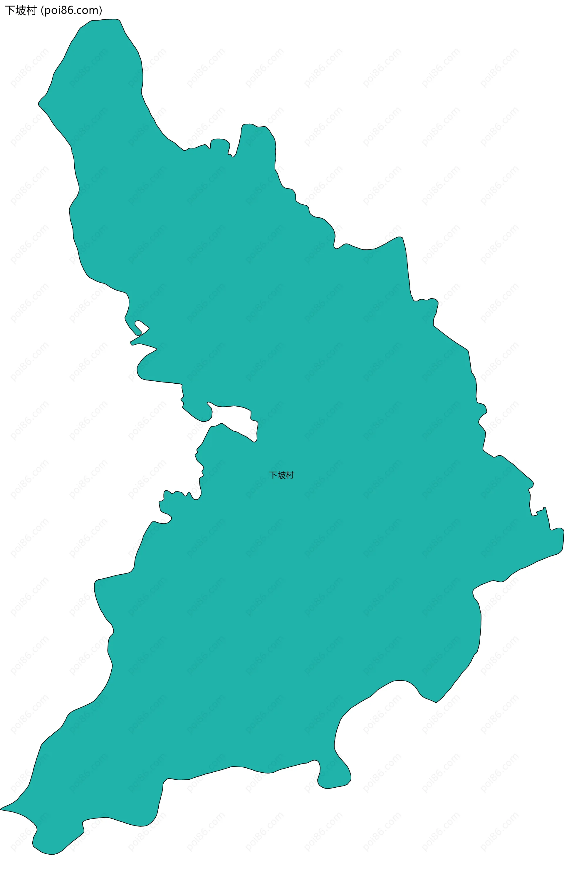 下坡村边界地图