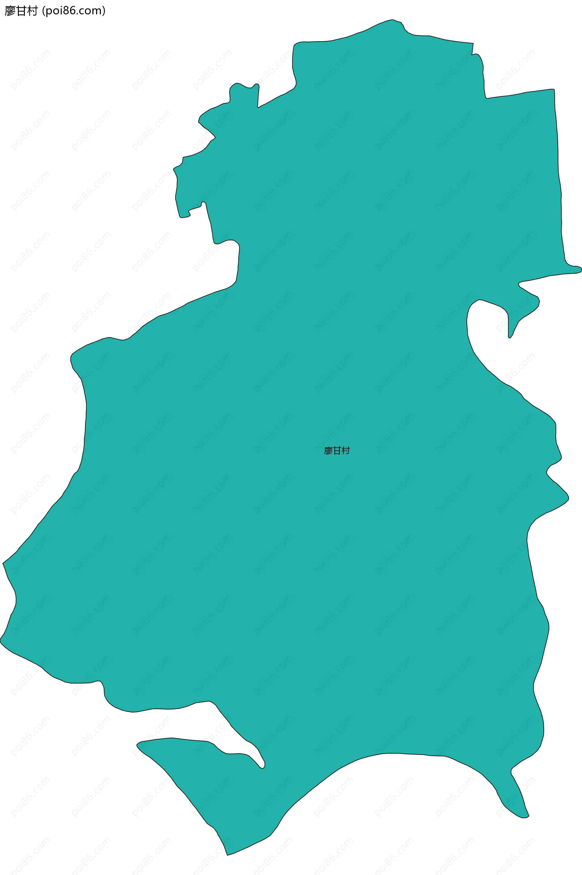 廖甘村边界地图