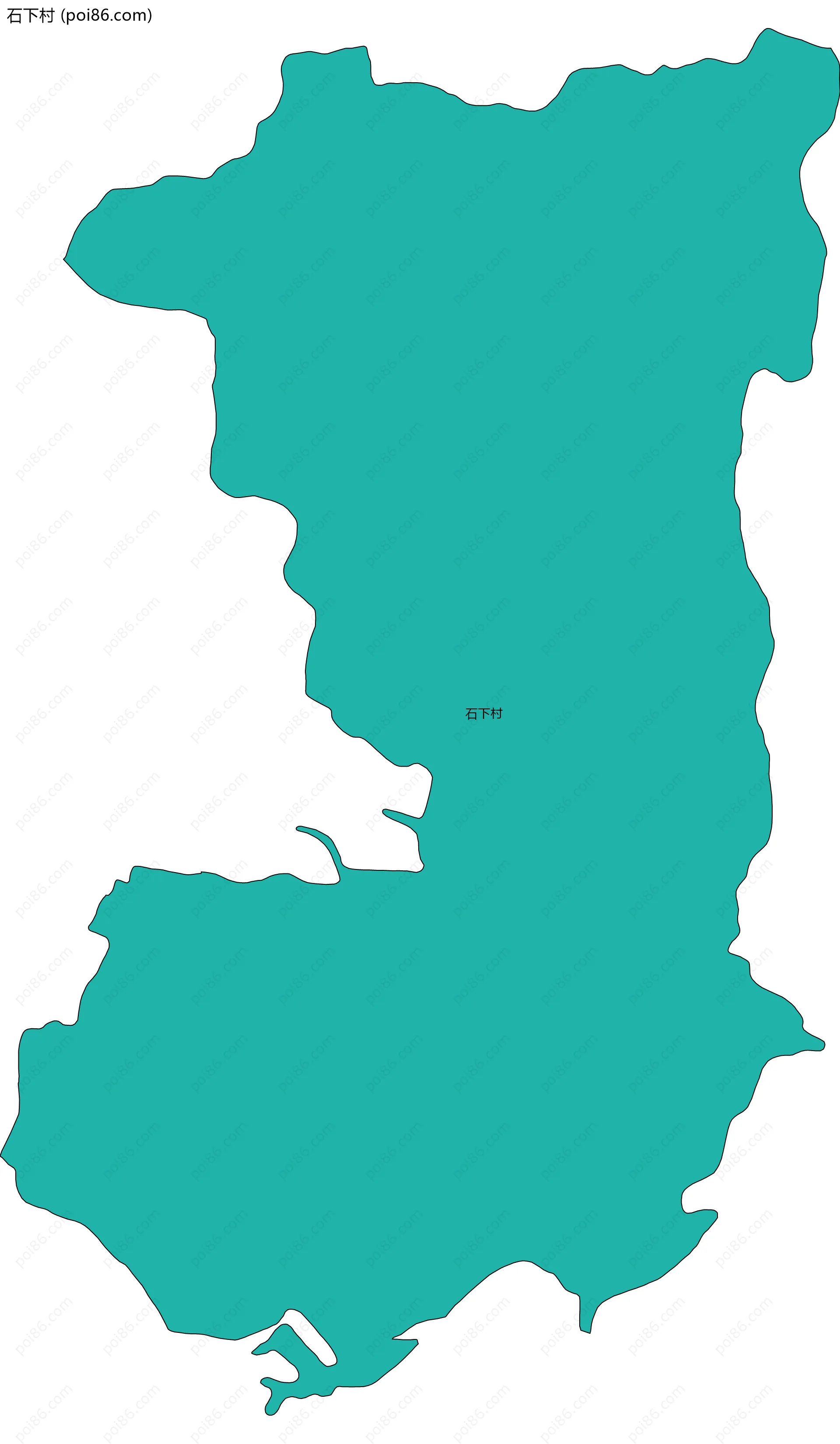 石下村边界地图