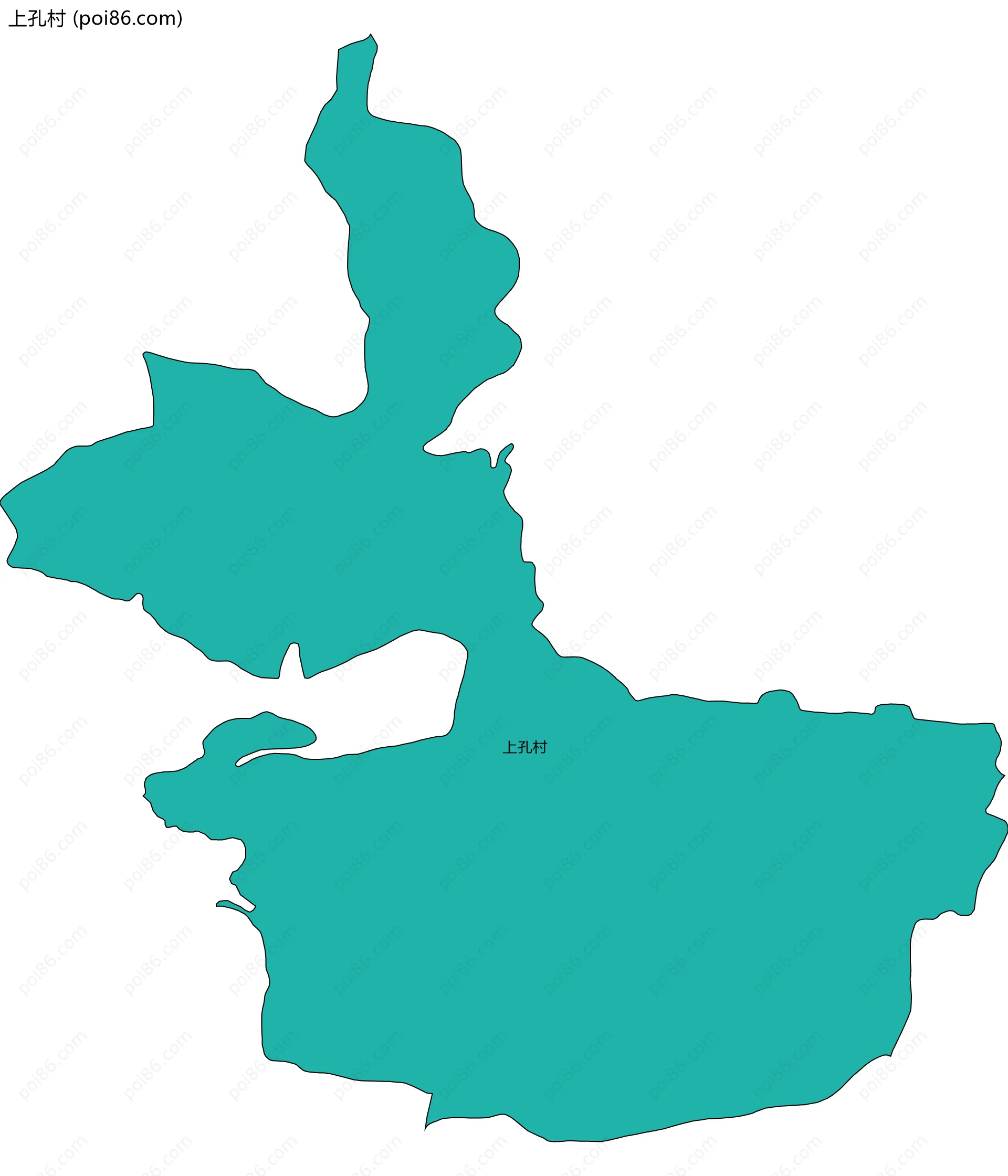 上孔村边界地图