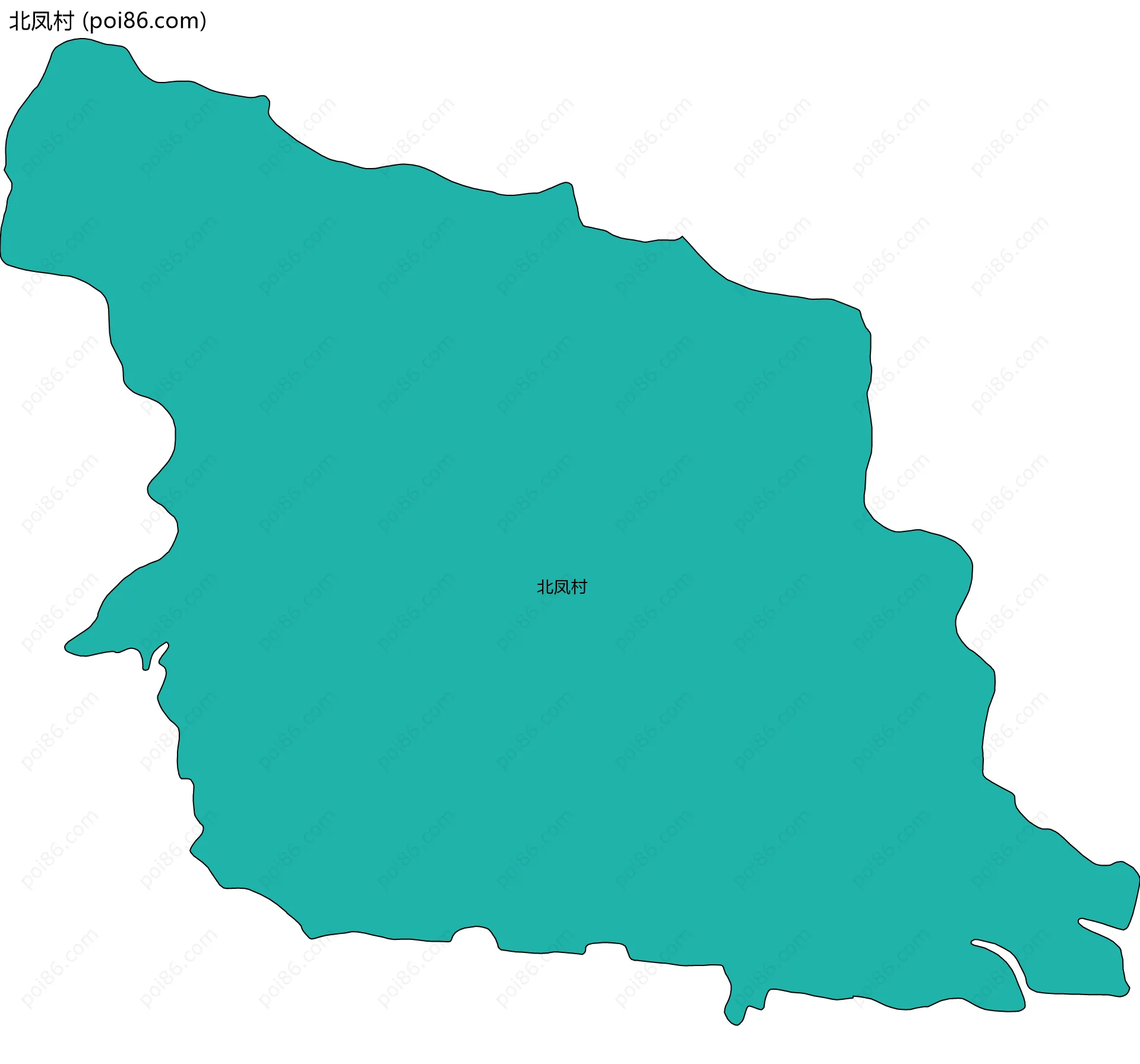 北凤村边界地图