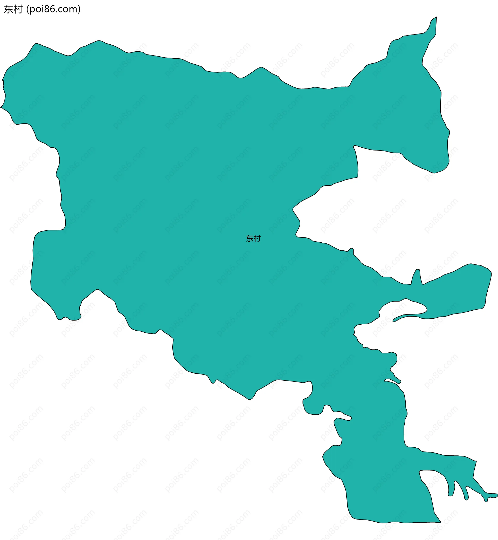 东村边界地图