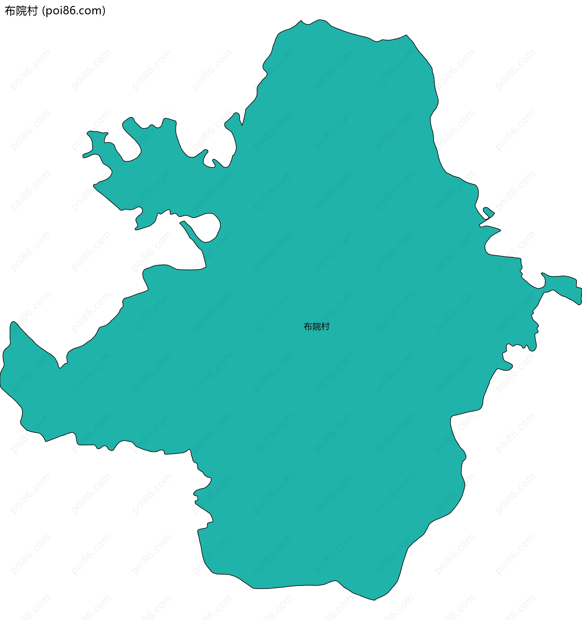 布院村边界地图