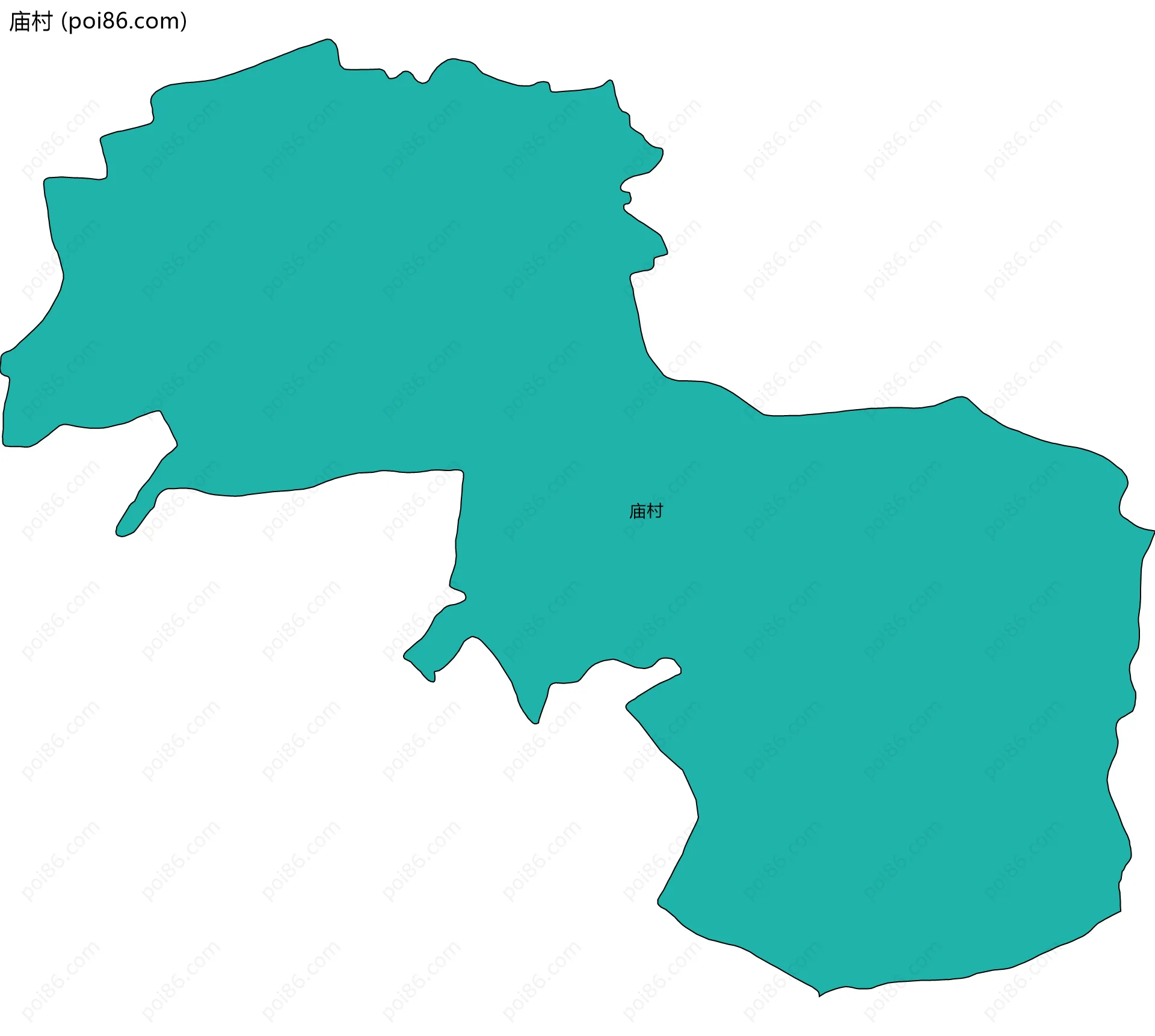 庙村边界地图